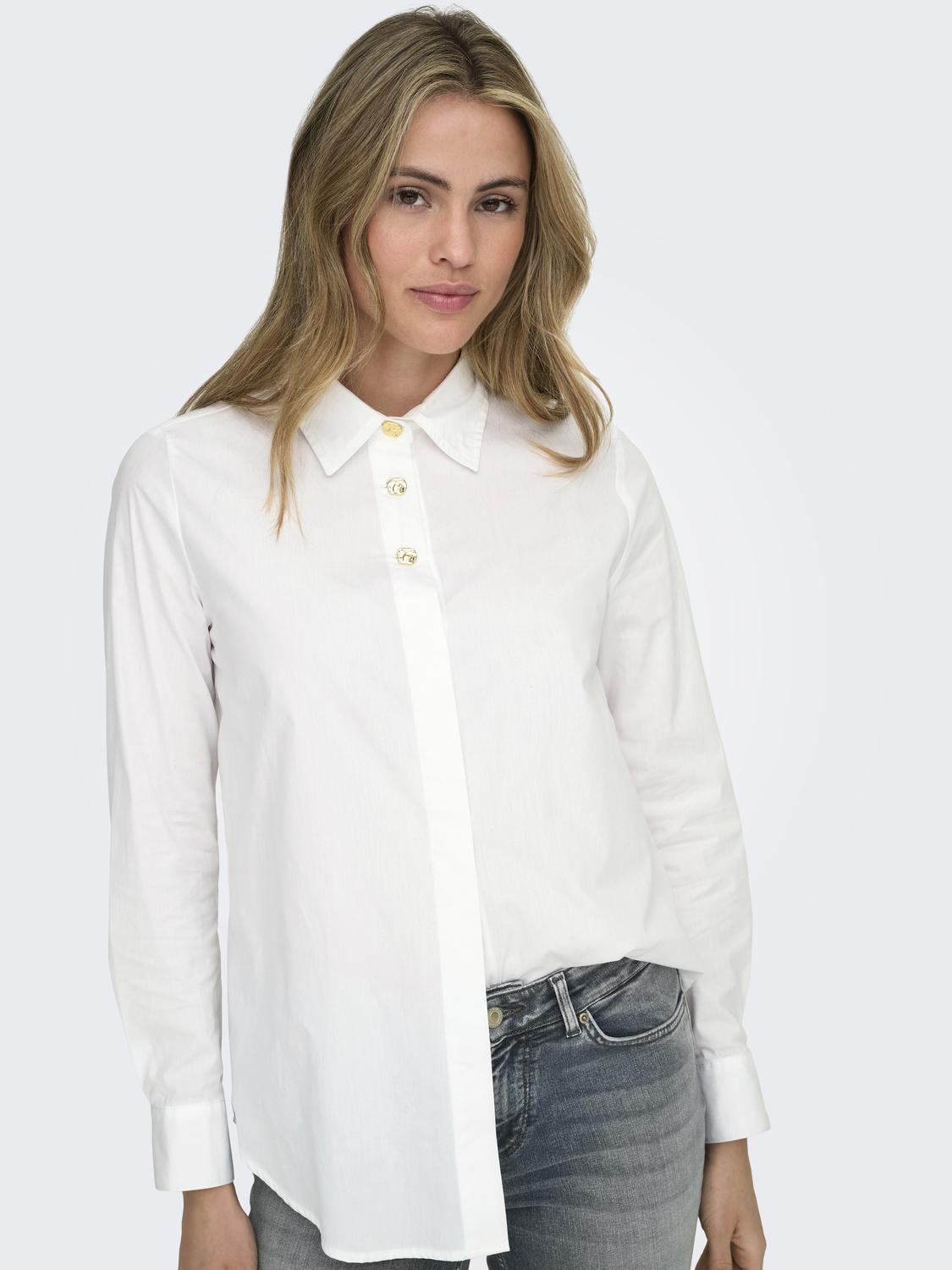 Onlsable Nina Ls Shirt Wvn Hvit