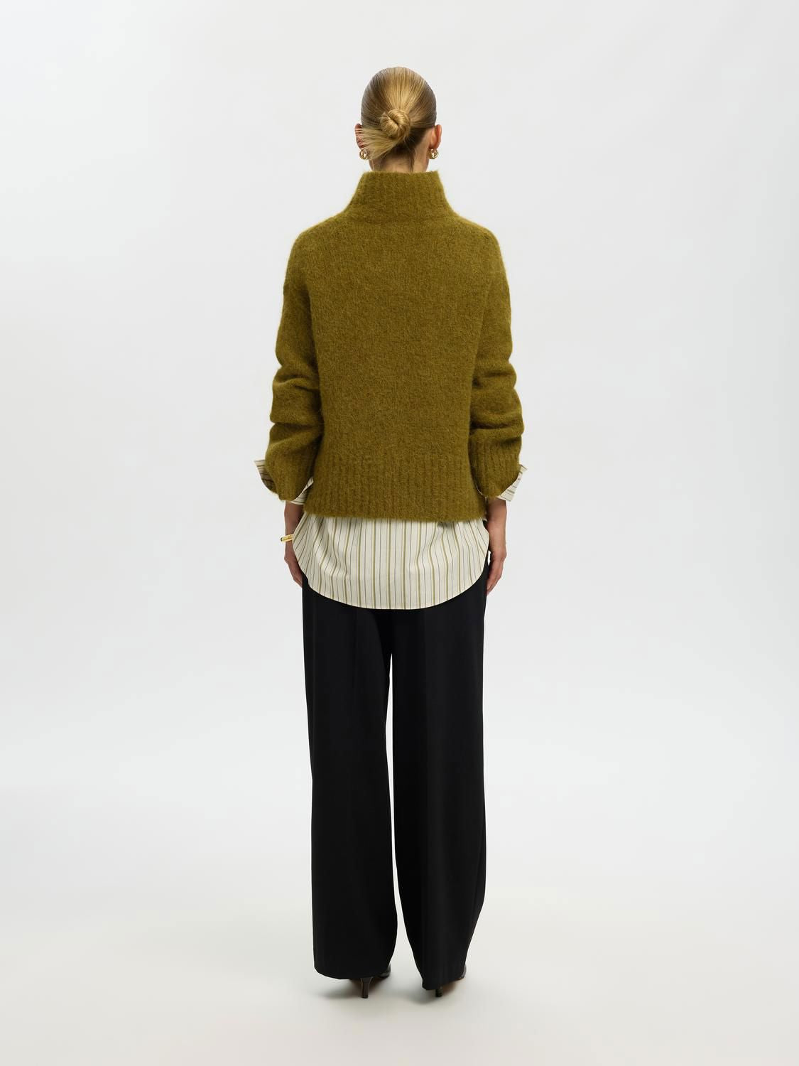 Slwgabriella Ls Knit High Neck Noos Grønn