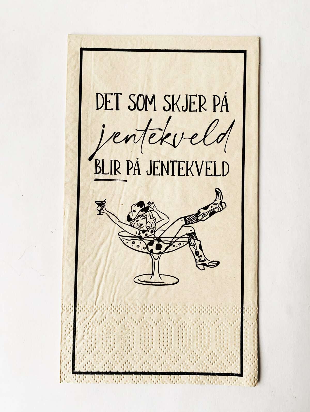 Serviett Buffet «Det Som Skjer På Jentekveld»