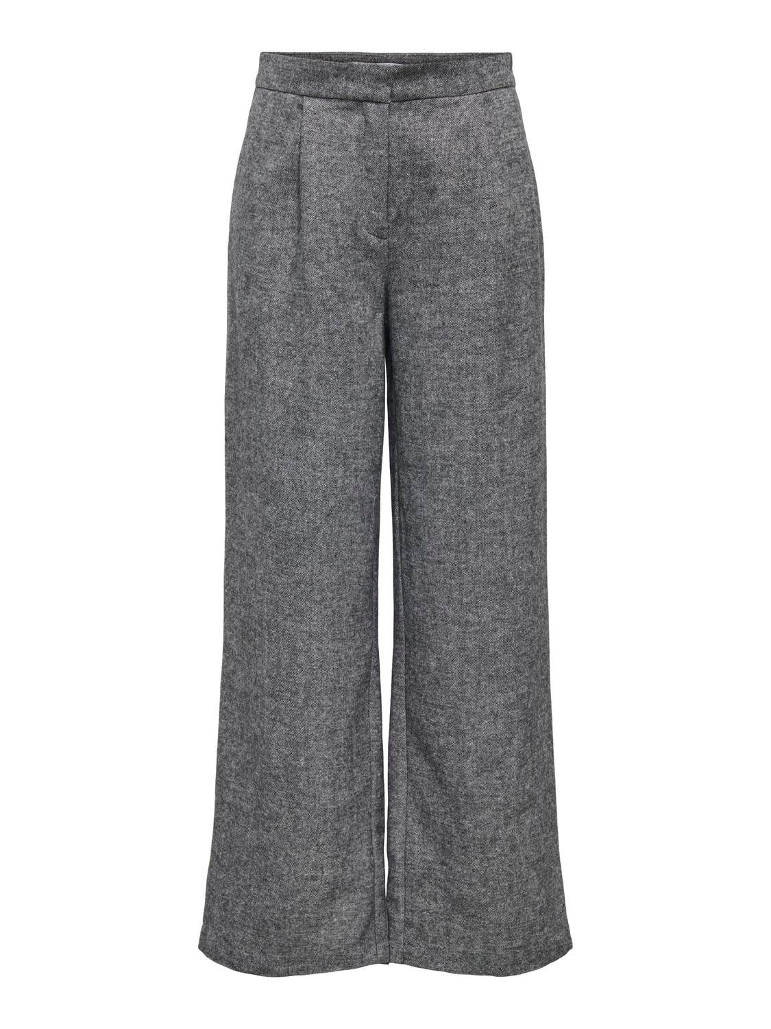 Onlbekka Life Hw Wide Wool Look Pant Tlr Grå