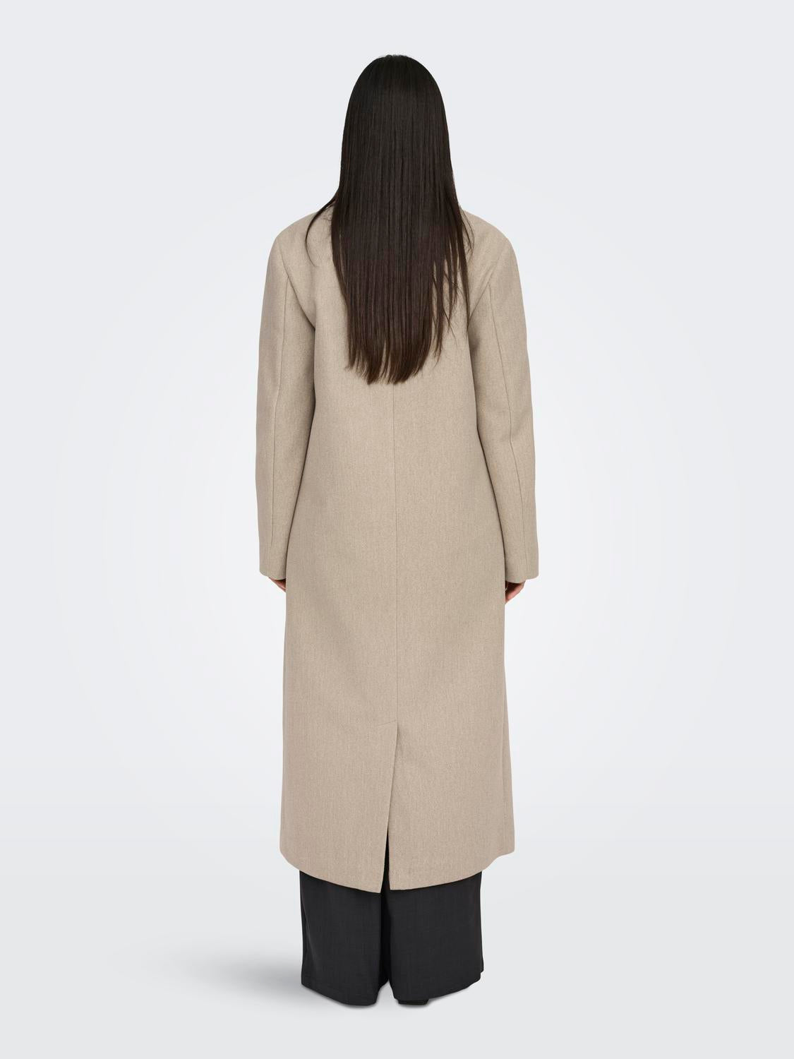 JDYVIOLA X-LONG COAT OTW HAB Lysebrun