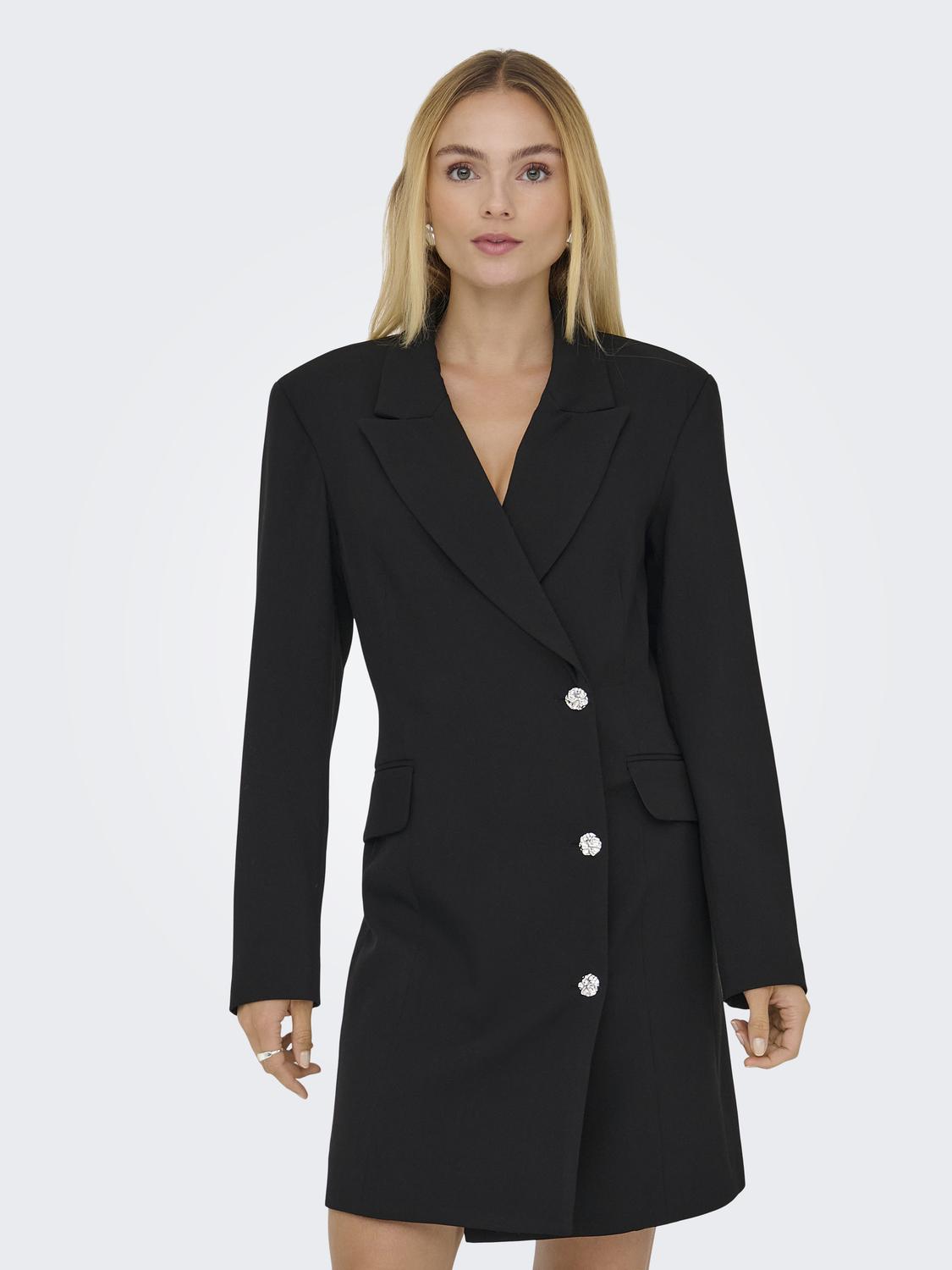 Jdyjanet L/s Blazer Dress Tlr Svart