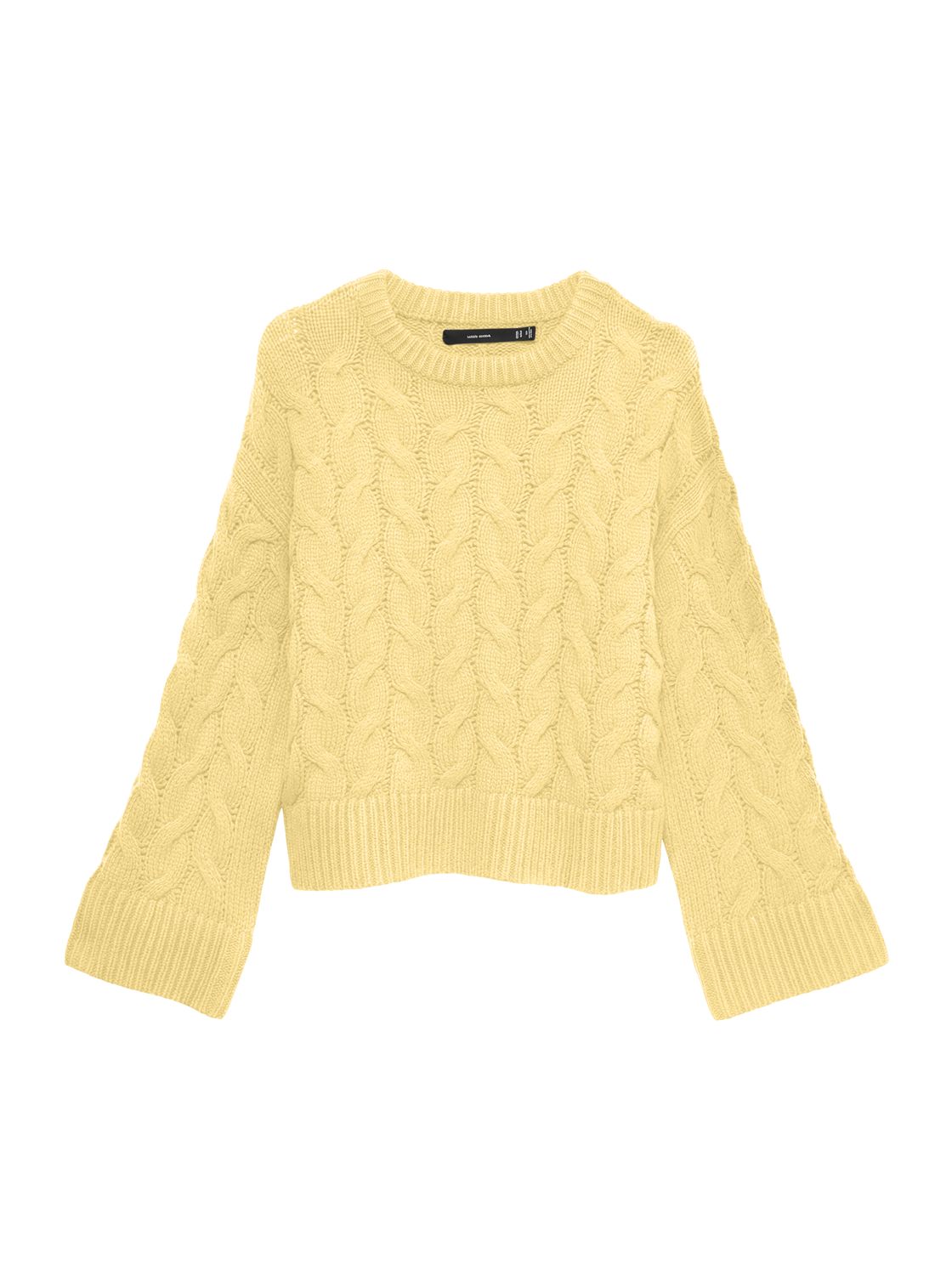 Vmsvea Thea Ls O-Neck Cable Pullover Exp Gul