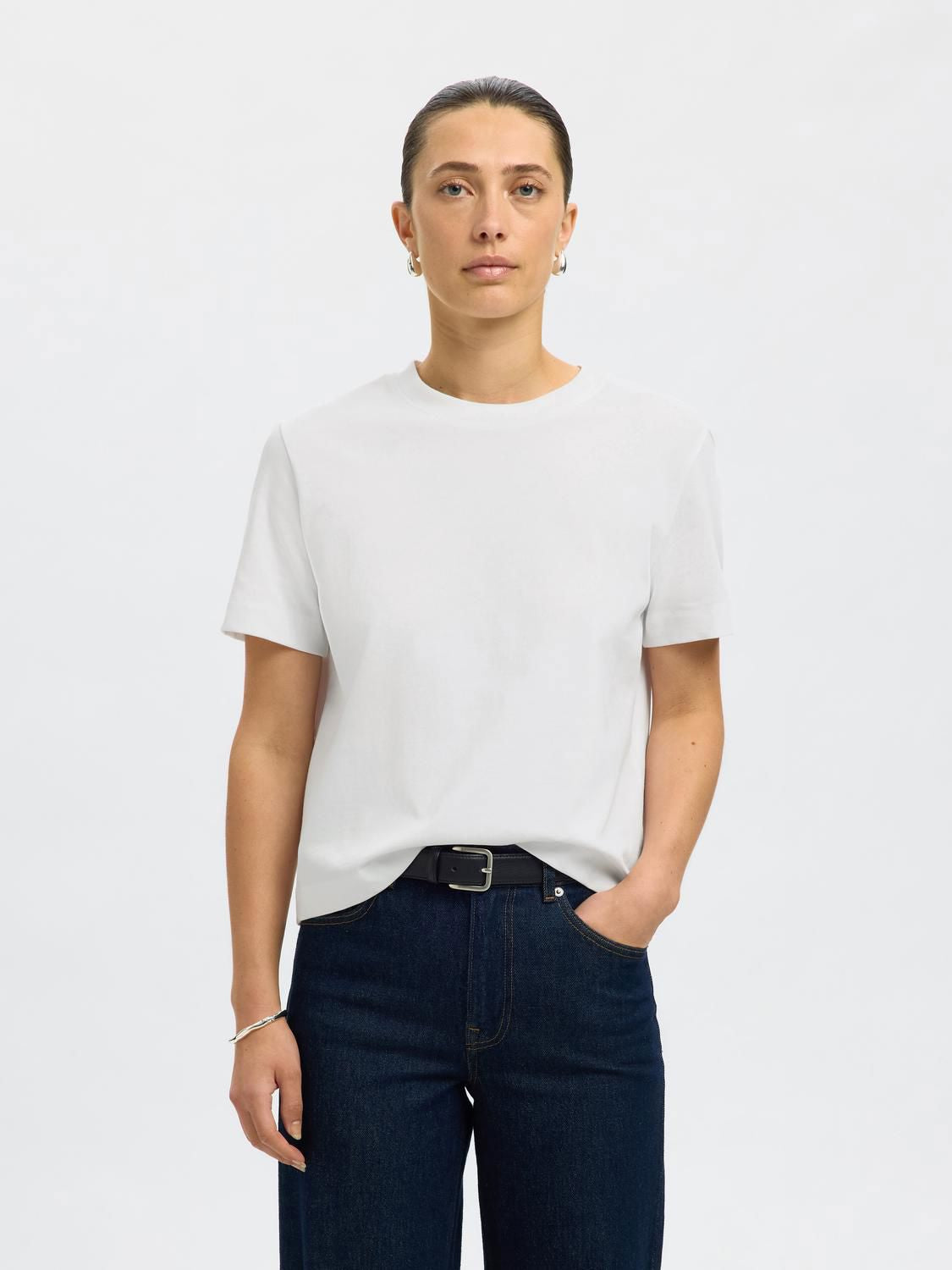 Slwessential Ss Boxy Tee Noos Hvit