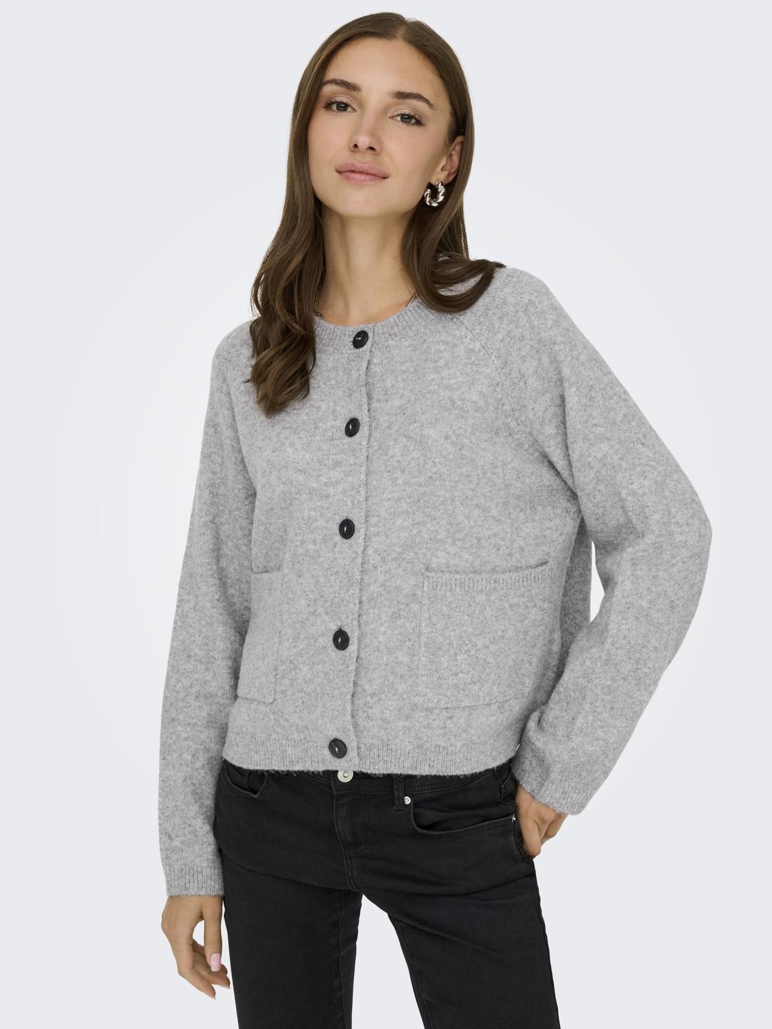 Onlpiemonte L/s Cardigan Knt Noos Lysegrå