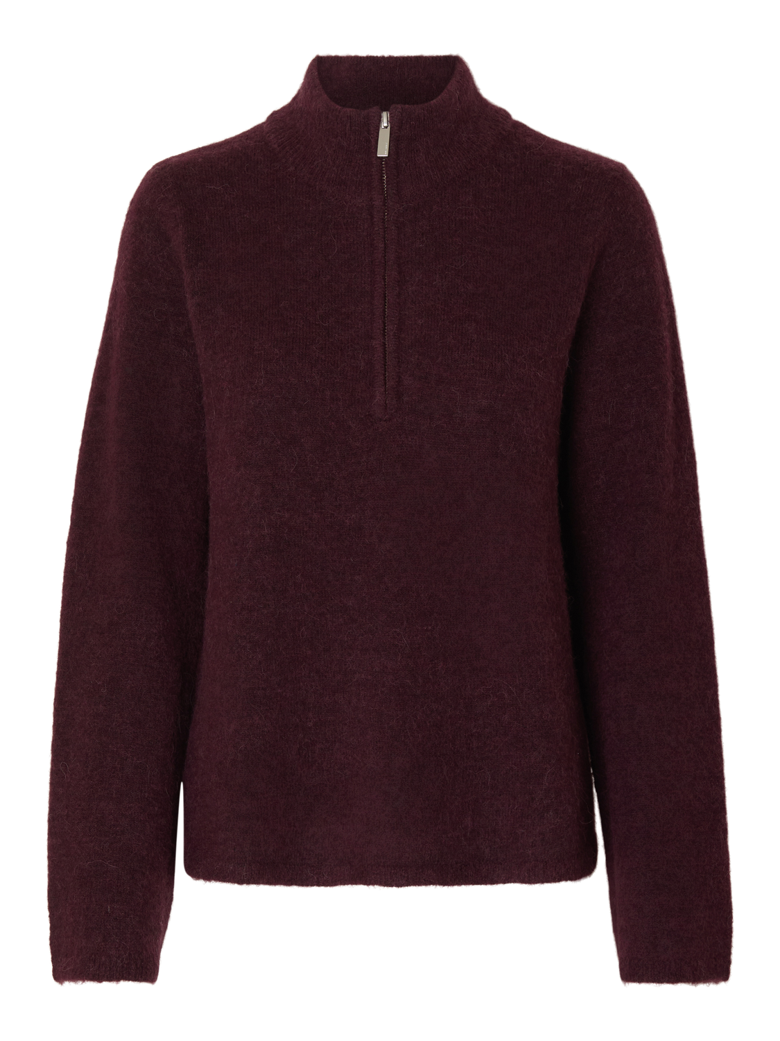Slflulu Ls Knit Half Zip Noos Lilla