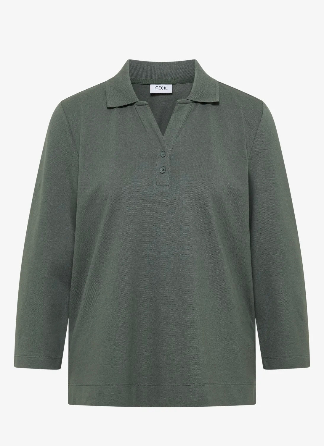 Solid polo w/buttons Grønn