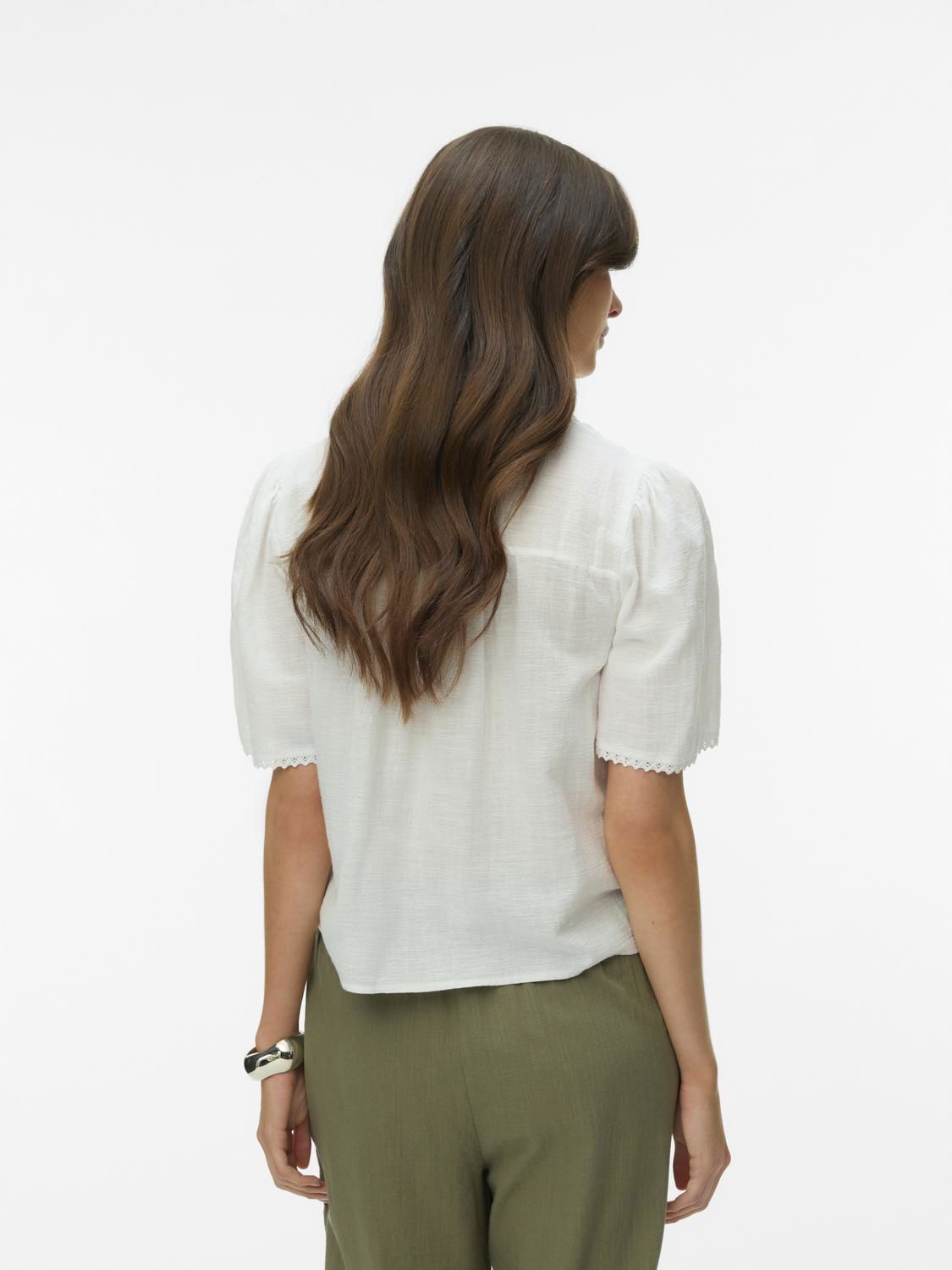 Vmsiri 2/4 Shirt Wvn Hvit