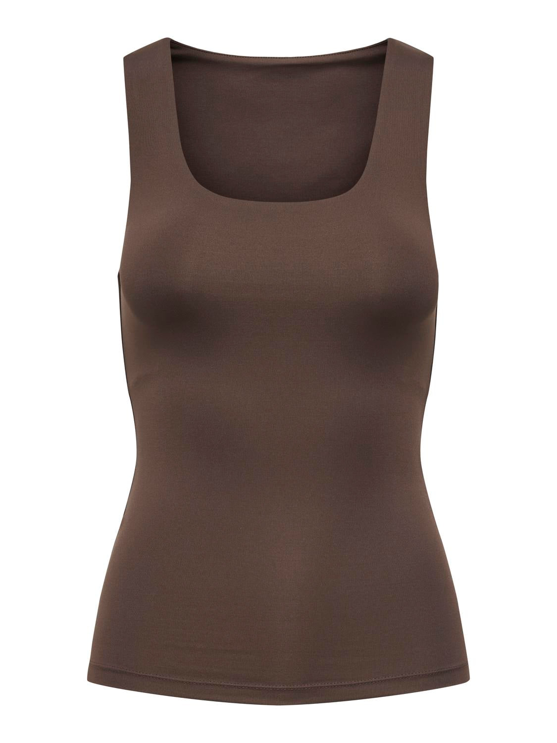 Onlea S/l 2-Ways Fit Top Jrs Noos Mørkebrun