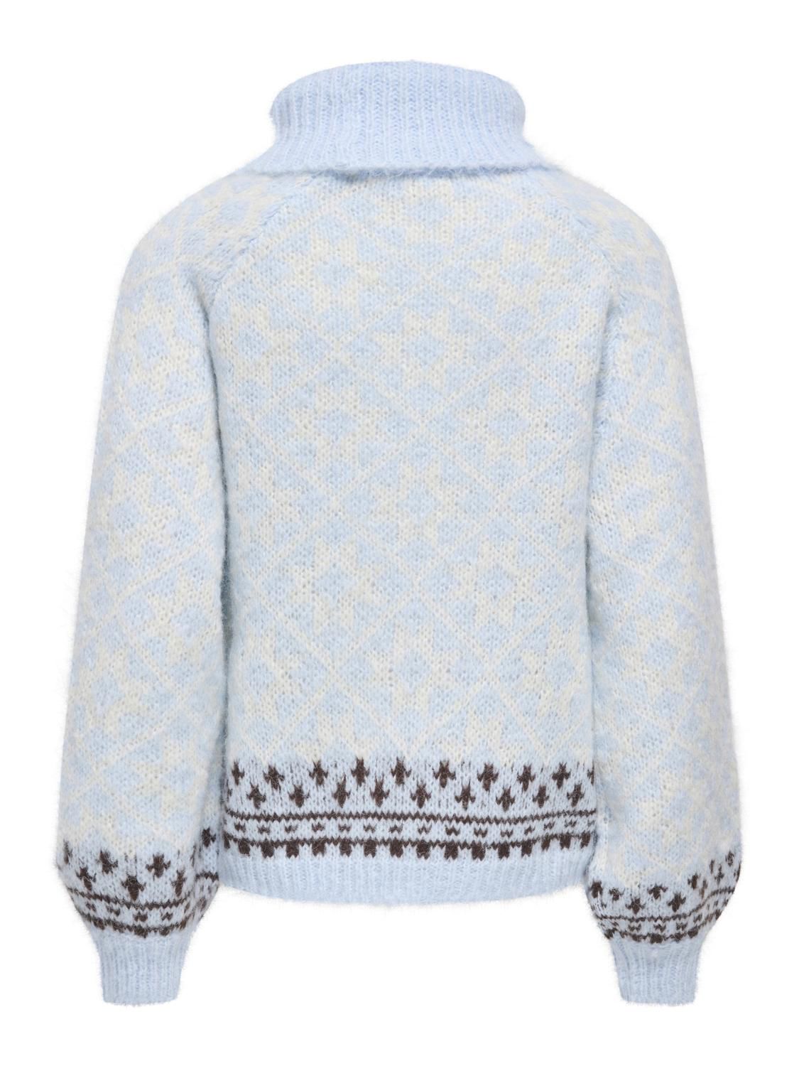 Onlcaro Ls Rollneck Cc Knt Blå