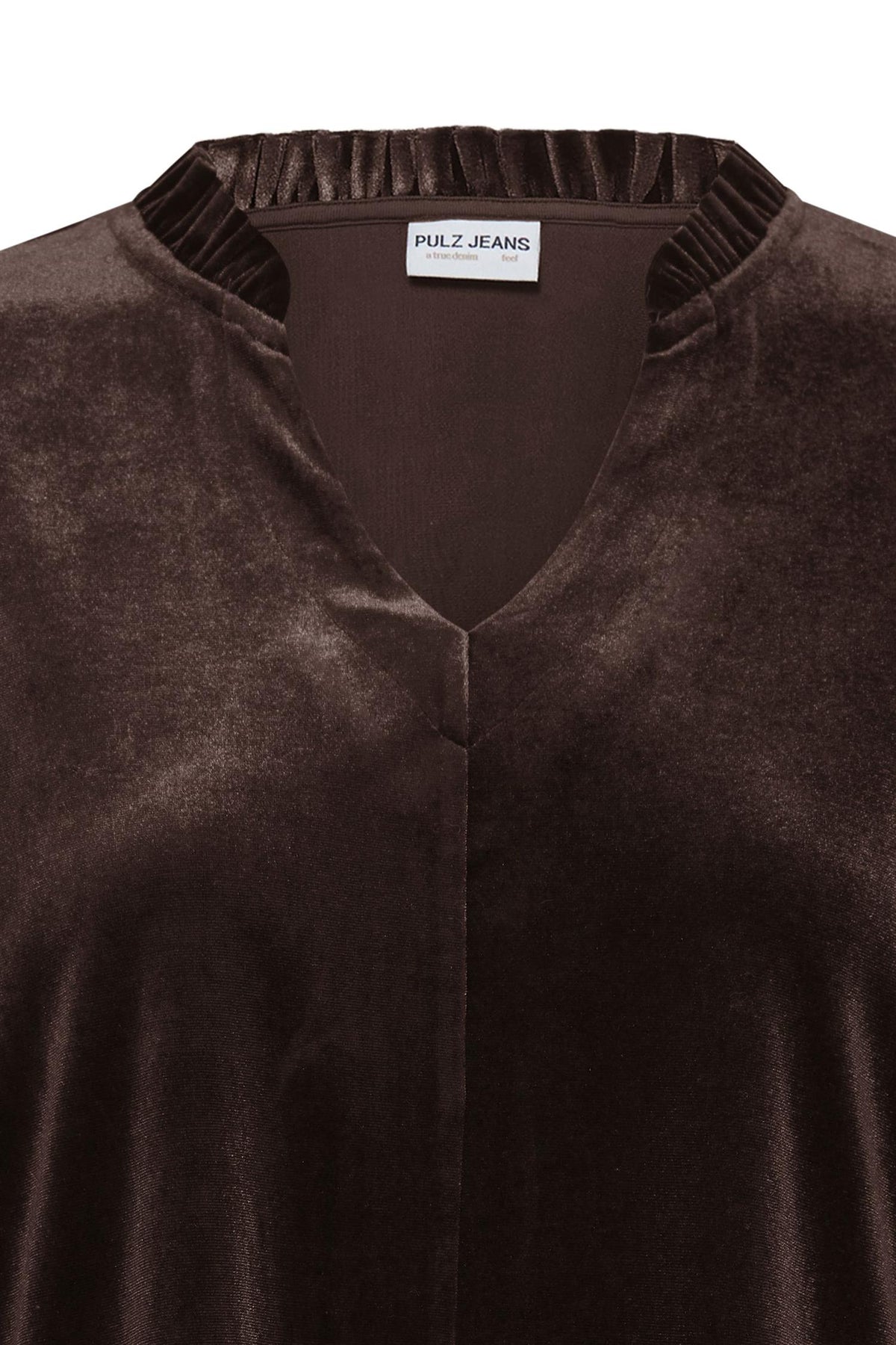 Pzbarbara Ls Blouse Brun