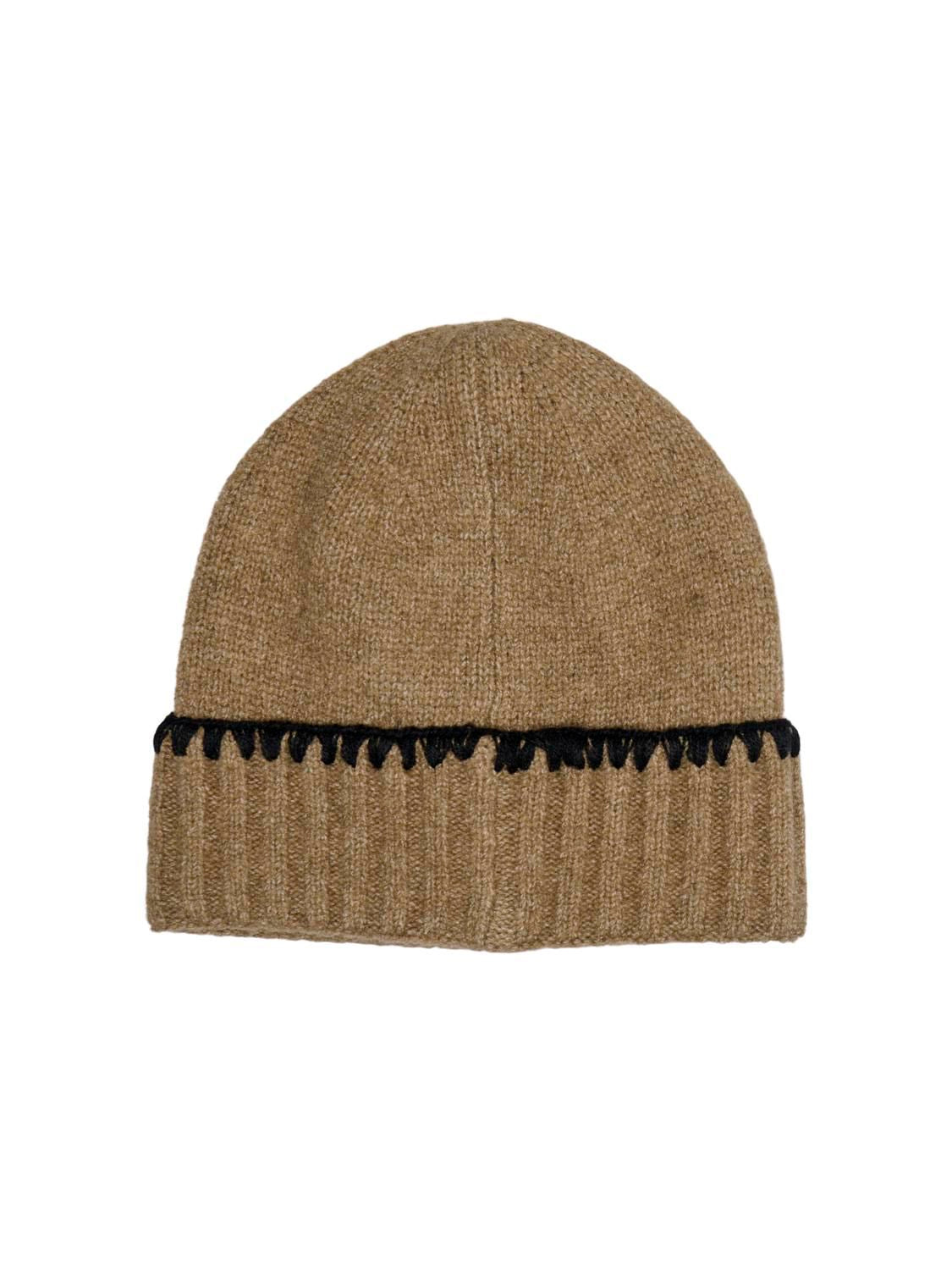 Onllea Life Embroidery Beanie Cc Beige