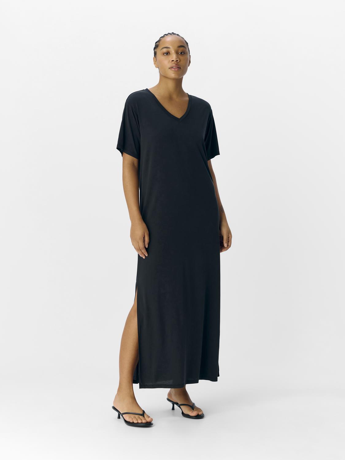 OBJANNIE S/S LO ANKLE DRESS DIV Sort