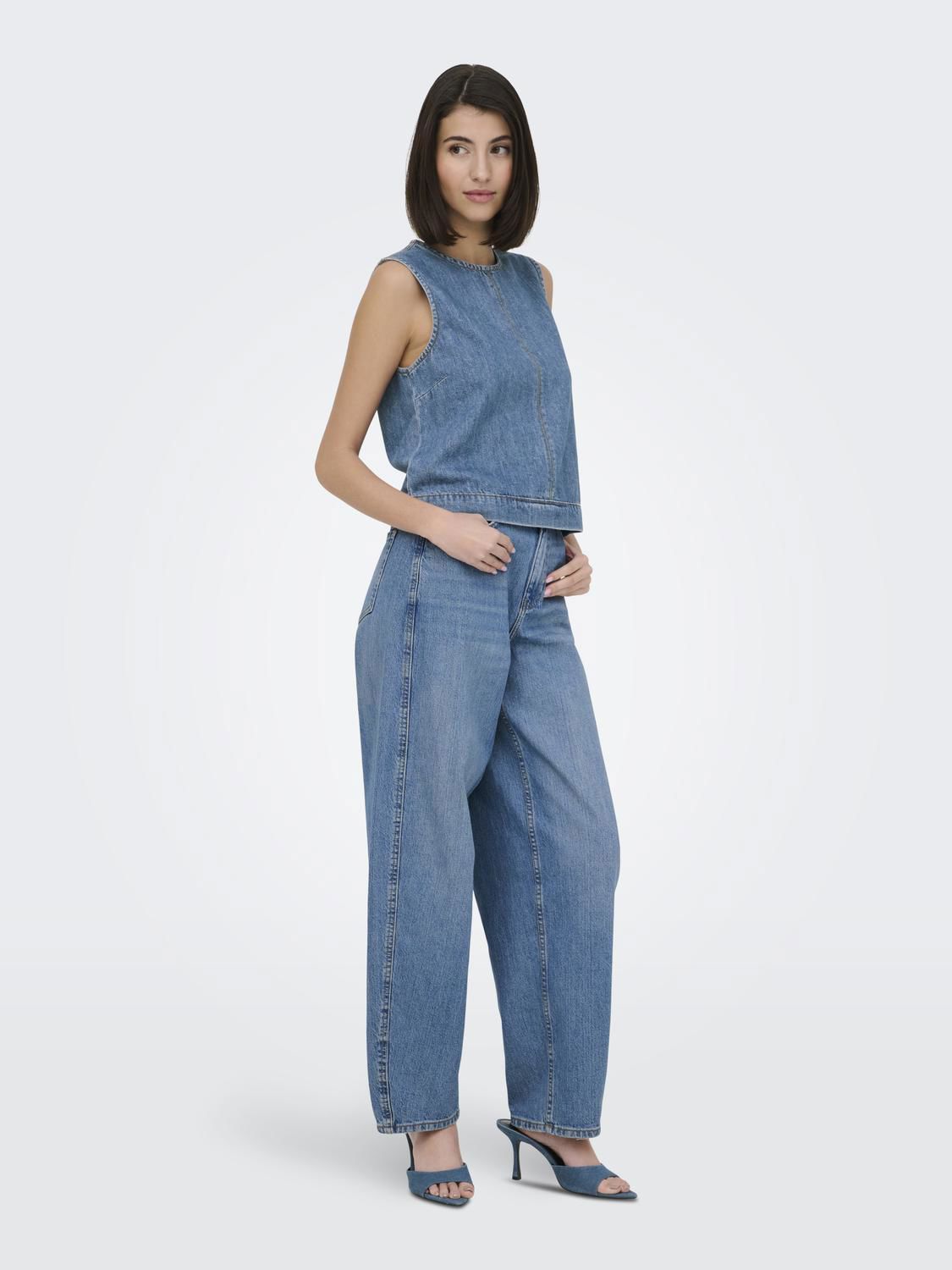 Jdybern S/l Top Dnm Blå