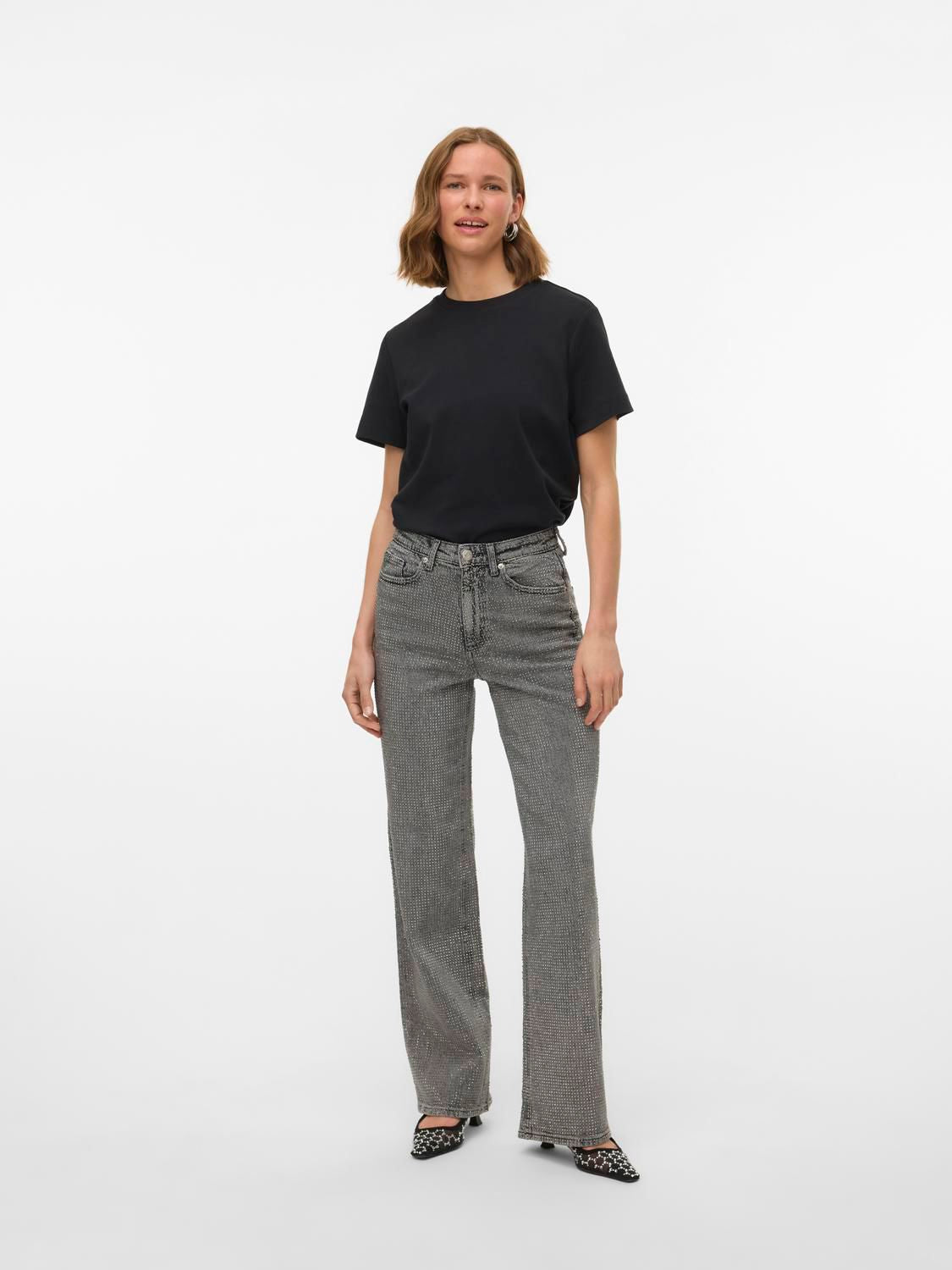 Awnaima Ss O-Neck T-Shirt Noos Sort