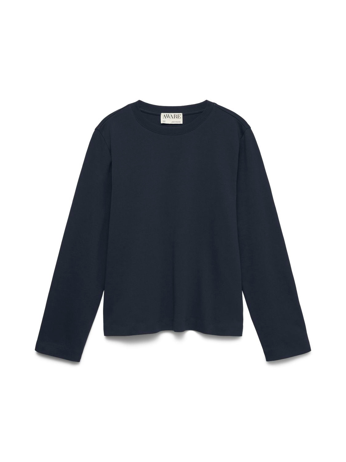 Awnaima Ls O-Neck Boxy Top Noos Blå