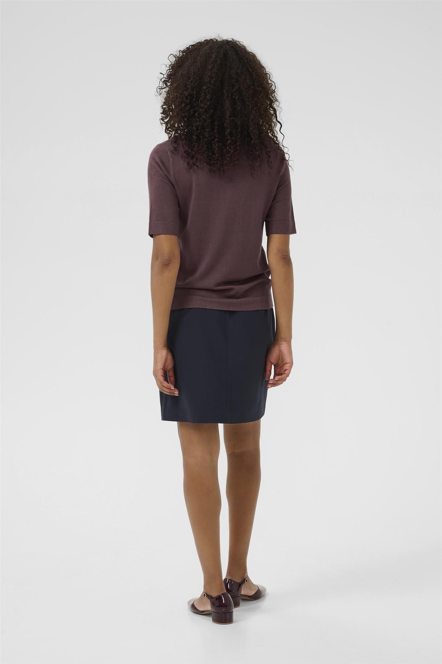 Kalizza Boatneck Solid Pullover Fudge