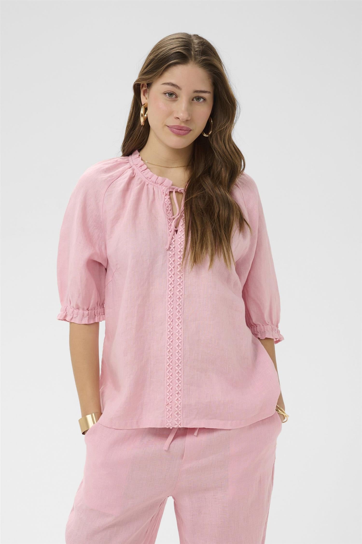 Crbellis Lace Blouse Rosa