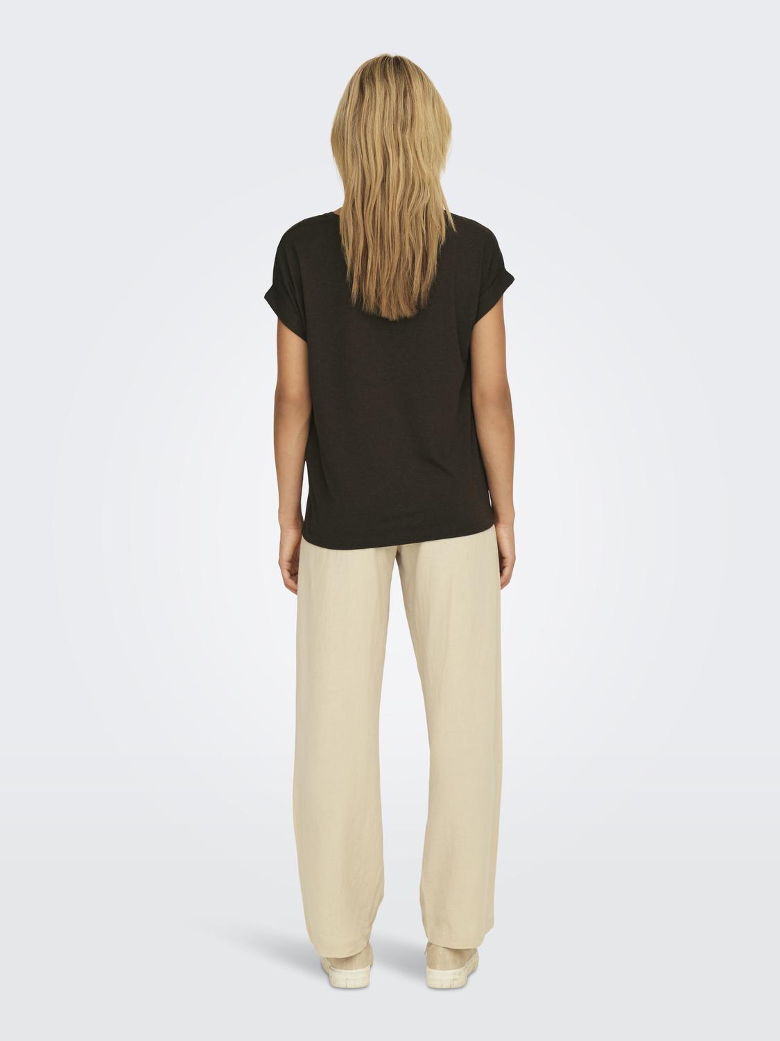 ONLMOSTER S/S O-NECK TOP NOOS JRS Beige