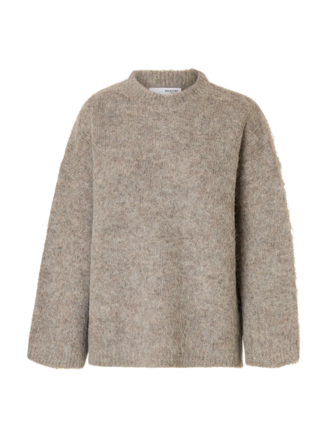 Slfgabriella Ls Knit New O-Neck Noos Mørkegrå