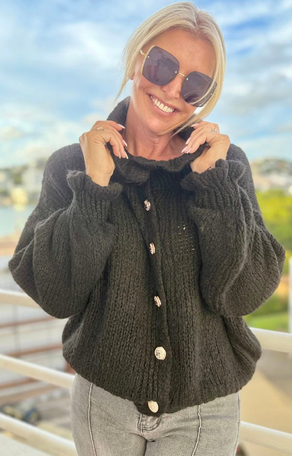 HEIDI CARDIGAN Svart