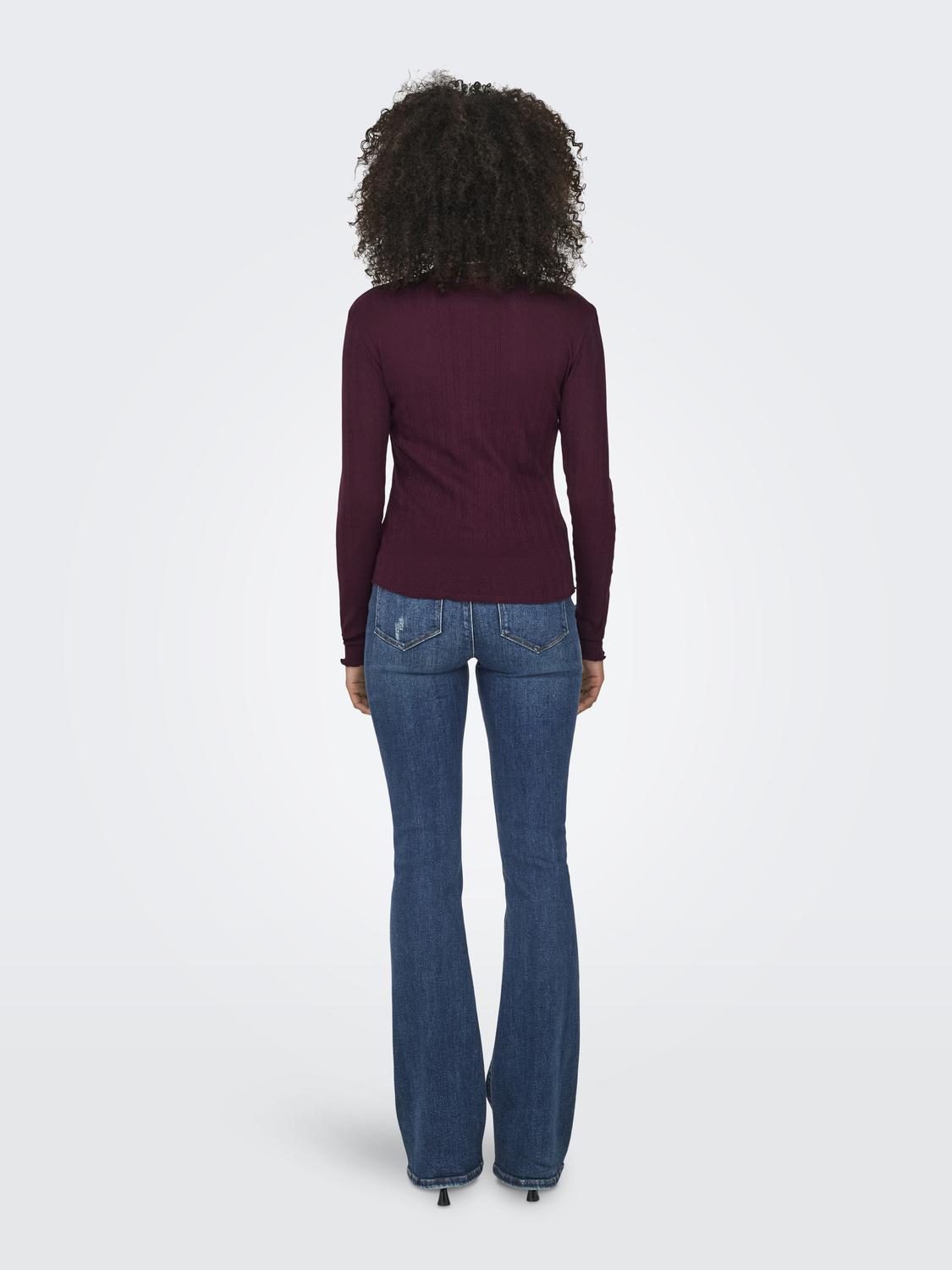 Onlcarlotta L/s Top Noos Jrs Mørkelilla