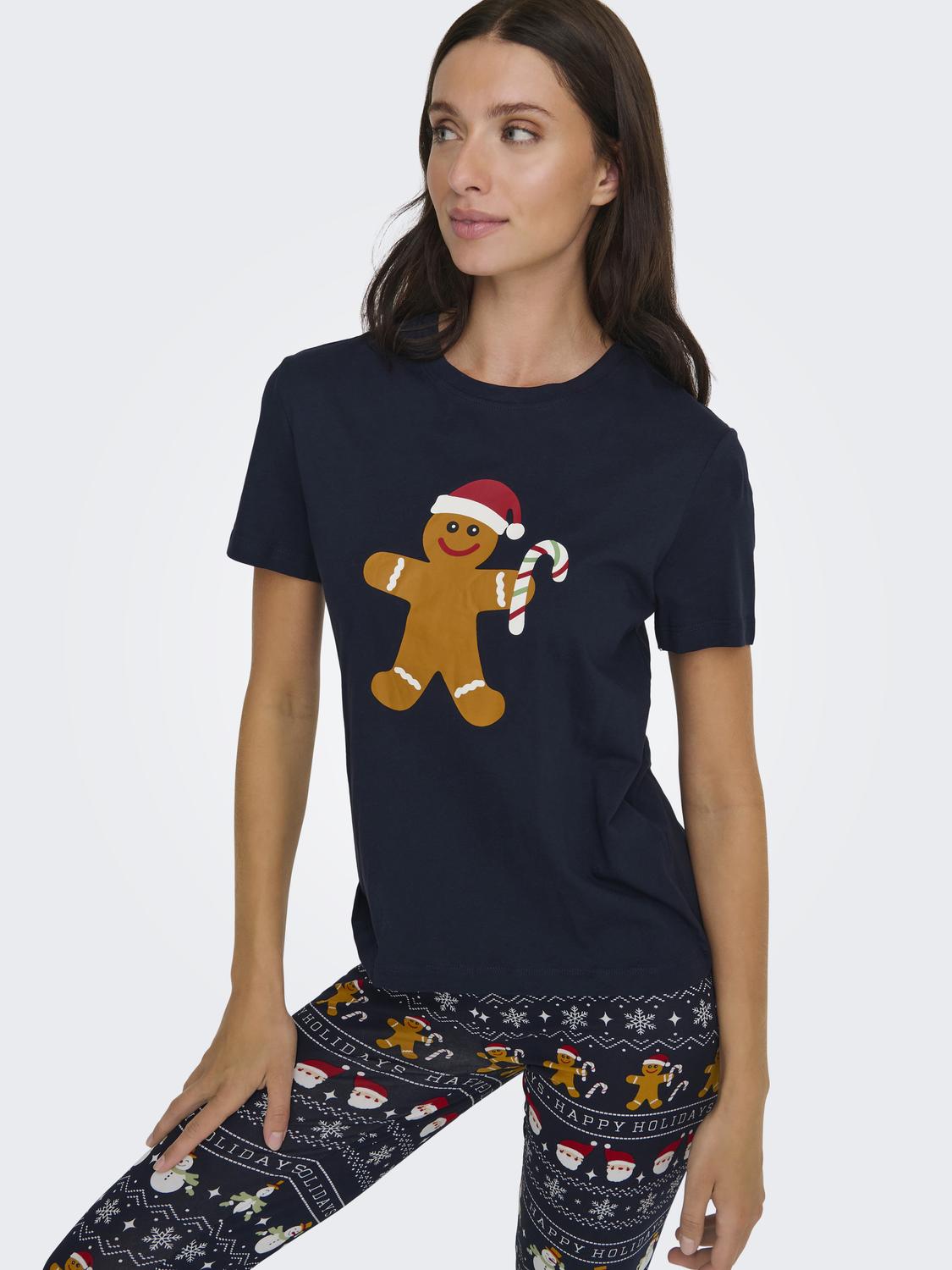 Onlxmas Elfi Life Top/leggings Set Csjrs Mørkeblå