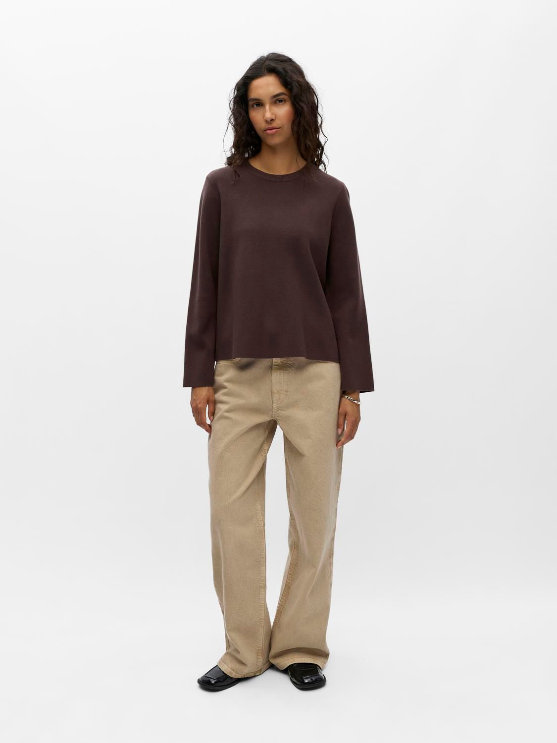Objreynard O-Neck Pullover Noos Brun