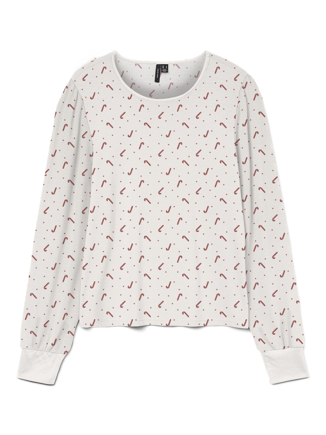 Vmchris Ls O-Neck Top Jrs Xmas Grå