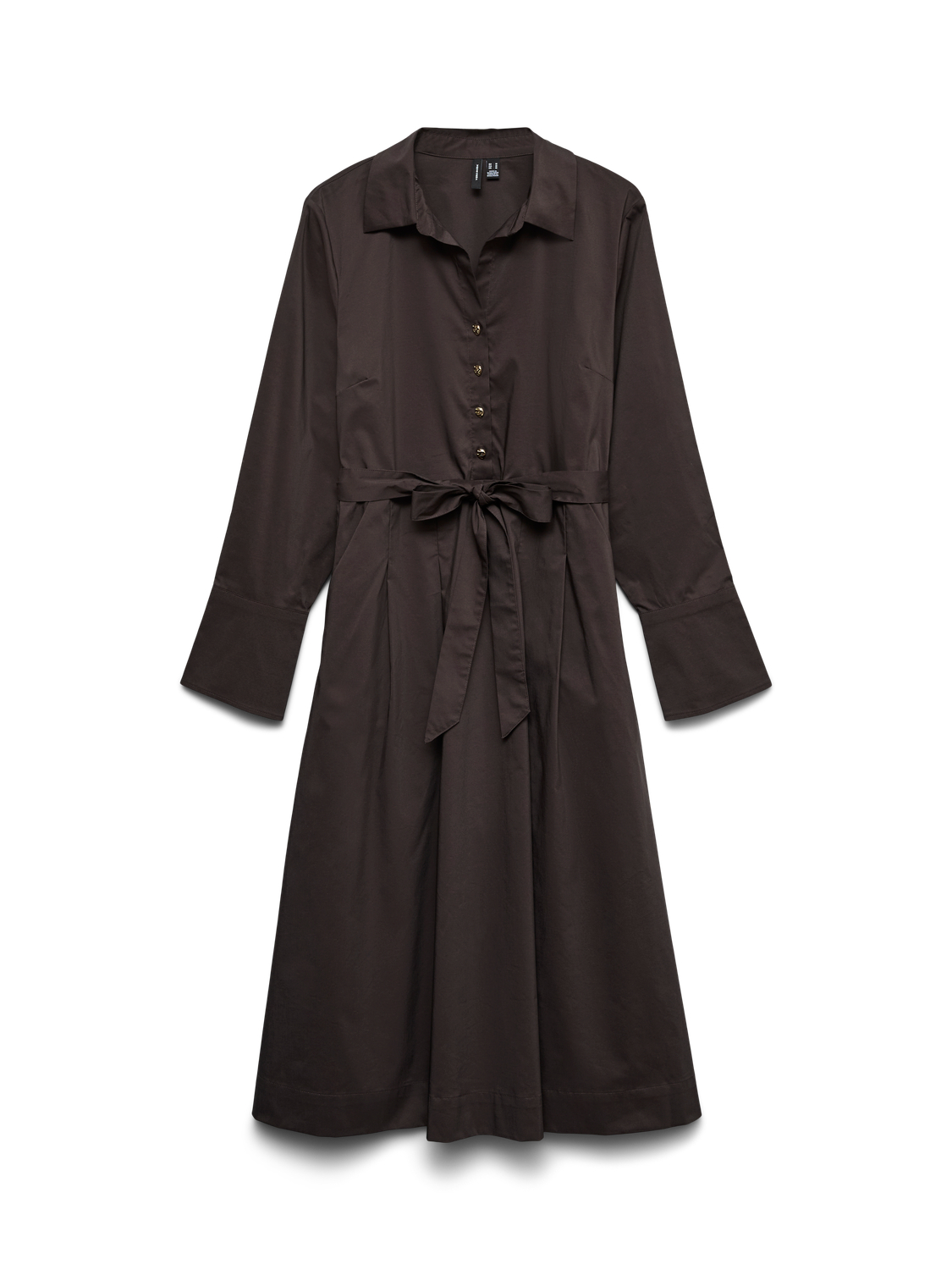 Vmfriba Ls Calf Dress Wvn Ga Mørkebrun