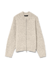 VMBANG LS HIGH NECK ZIP CARDIGAN BOO Lysegrå