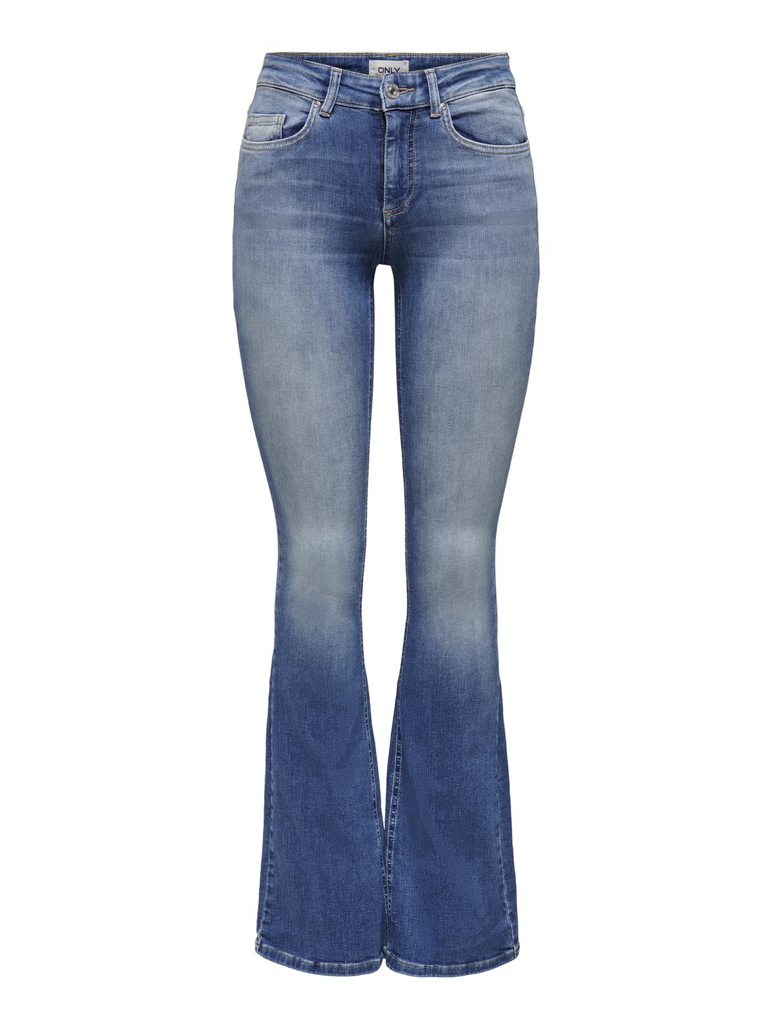 Onlblush Mid Flared Dnm Rea1319 Noos Blå