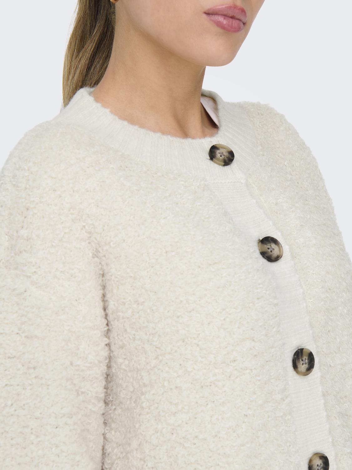 Jdyeira Life L/s Oneck Cardigan Knt Noos Lysegrå