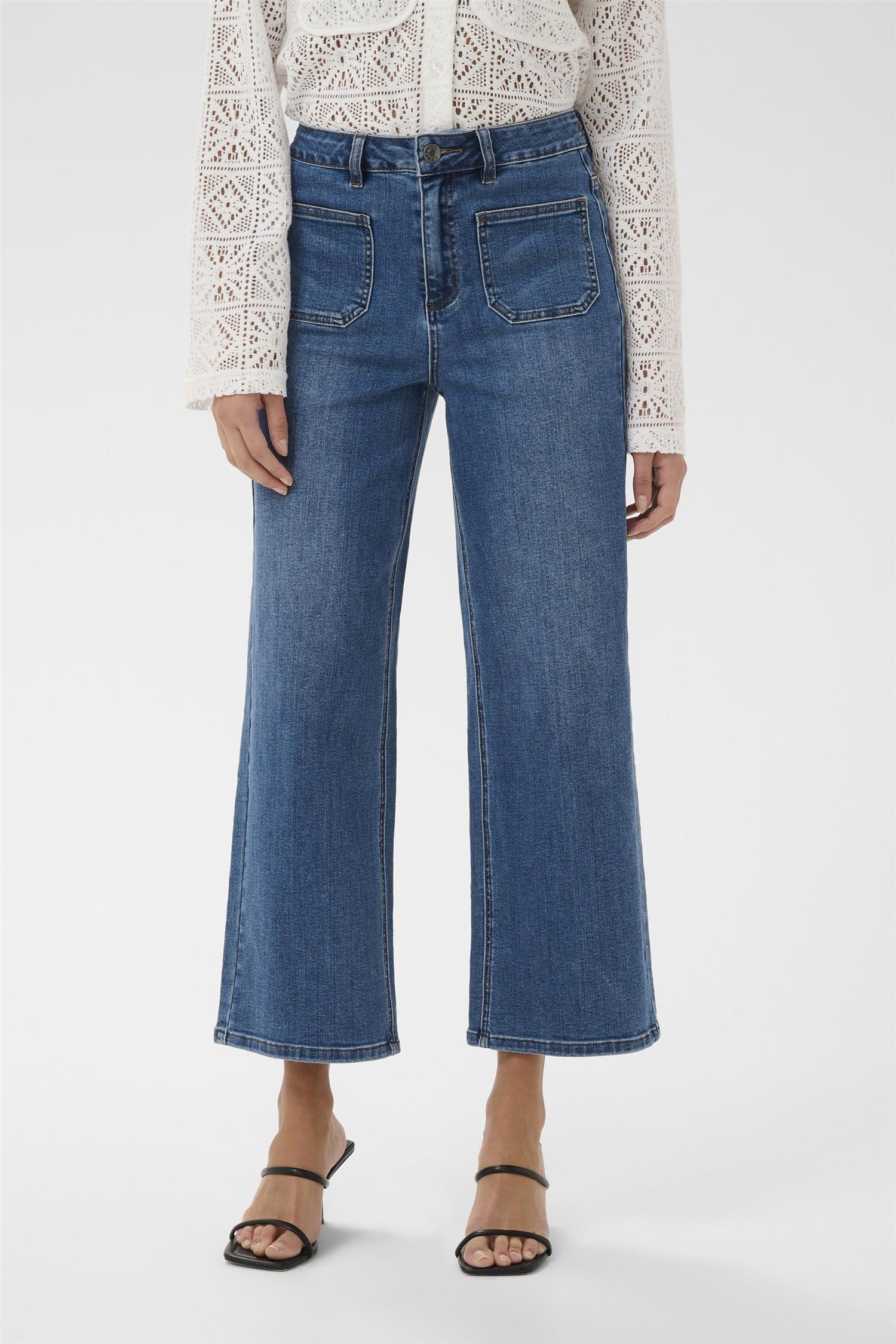 Kabrook Cropped Hw Jeans Blå