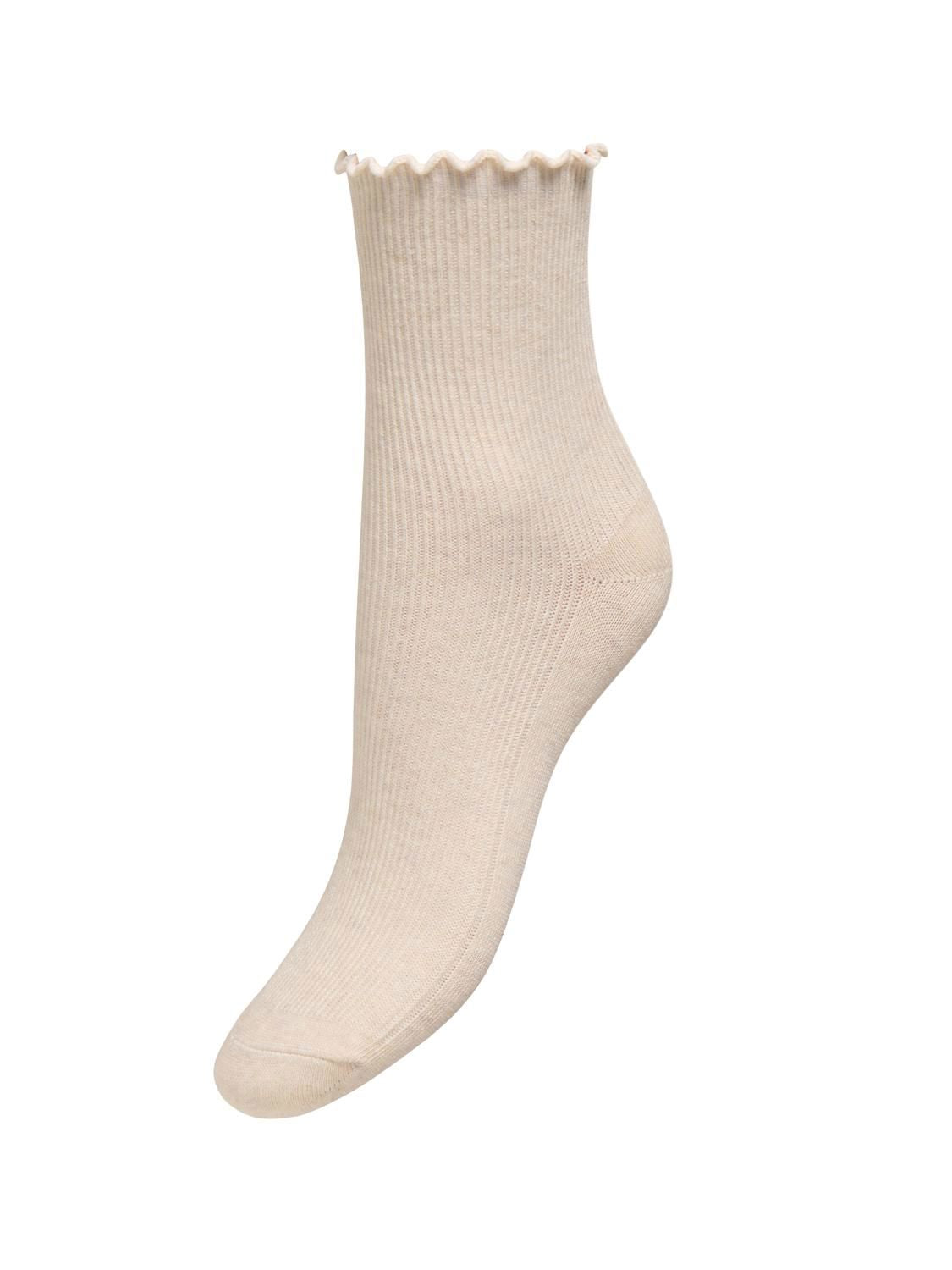 Onlcaya Lettuce Edge Socks Acc Grå
