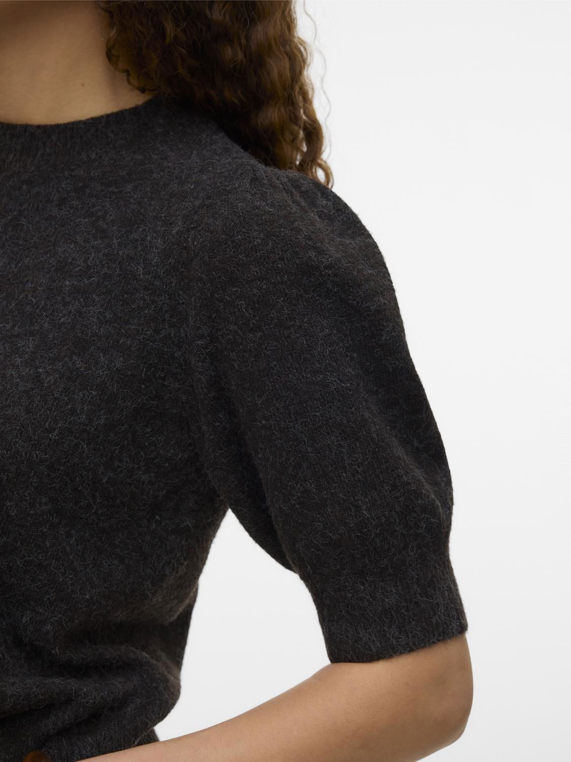 Vmdoffy 2/4 O-Neck Pullover Ga Noos Brun