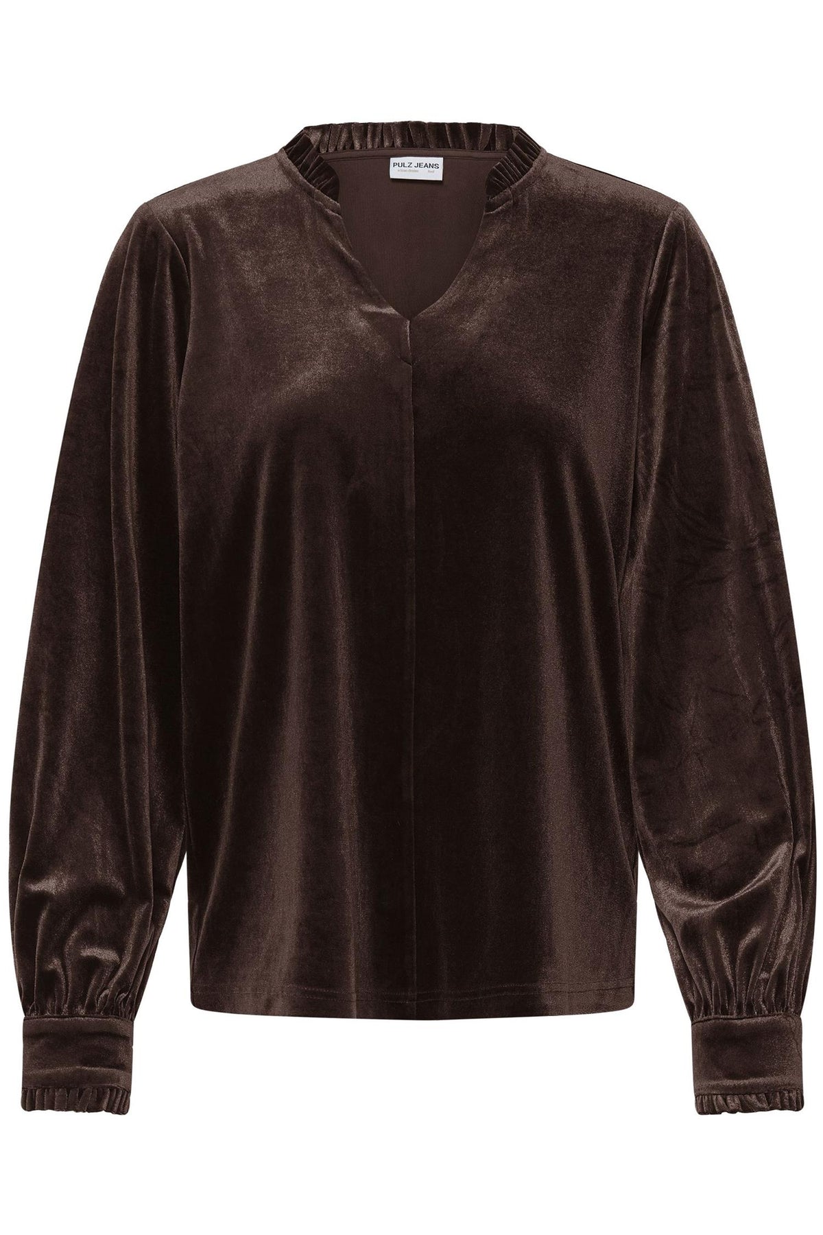 Pzbarbara Ls Blouse Brun