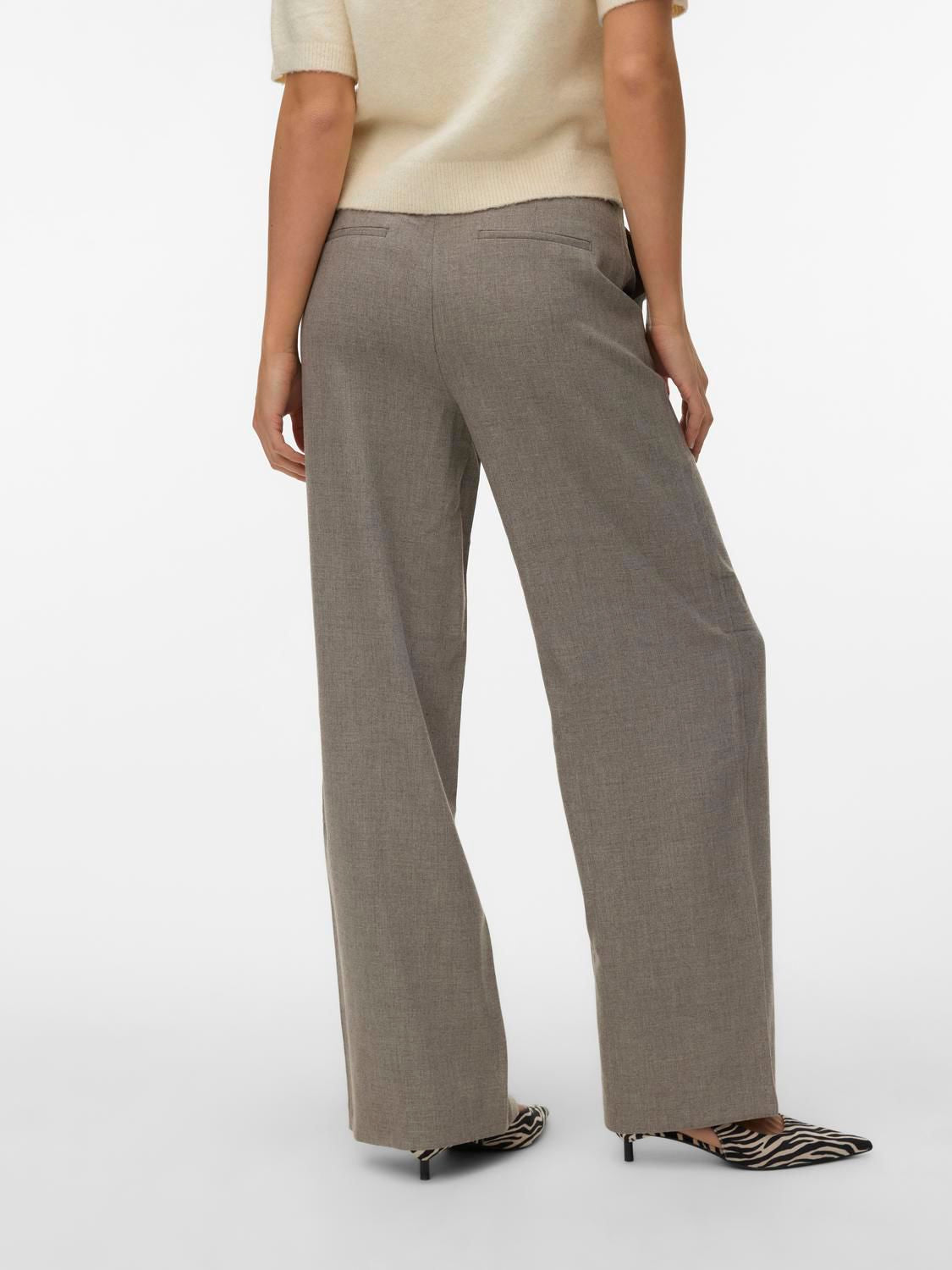 Vmbestie Hw Wide Pant Noos Beige