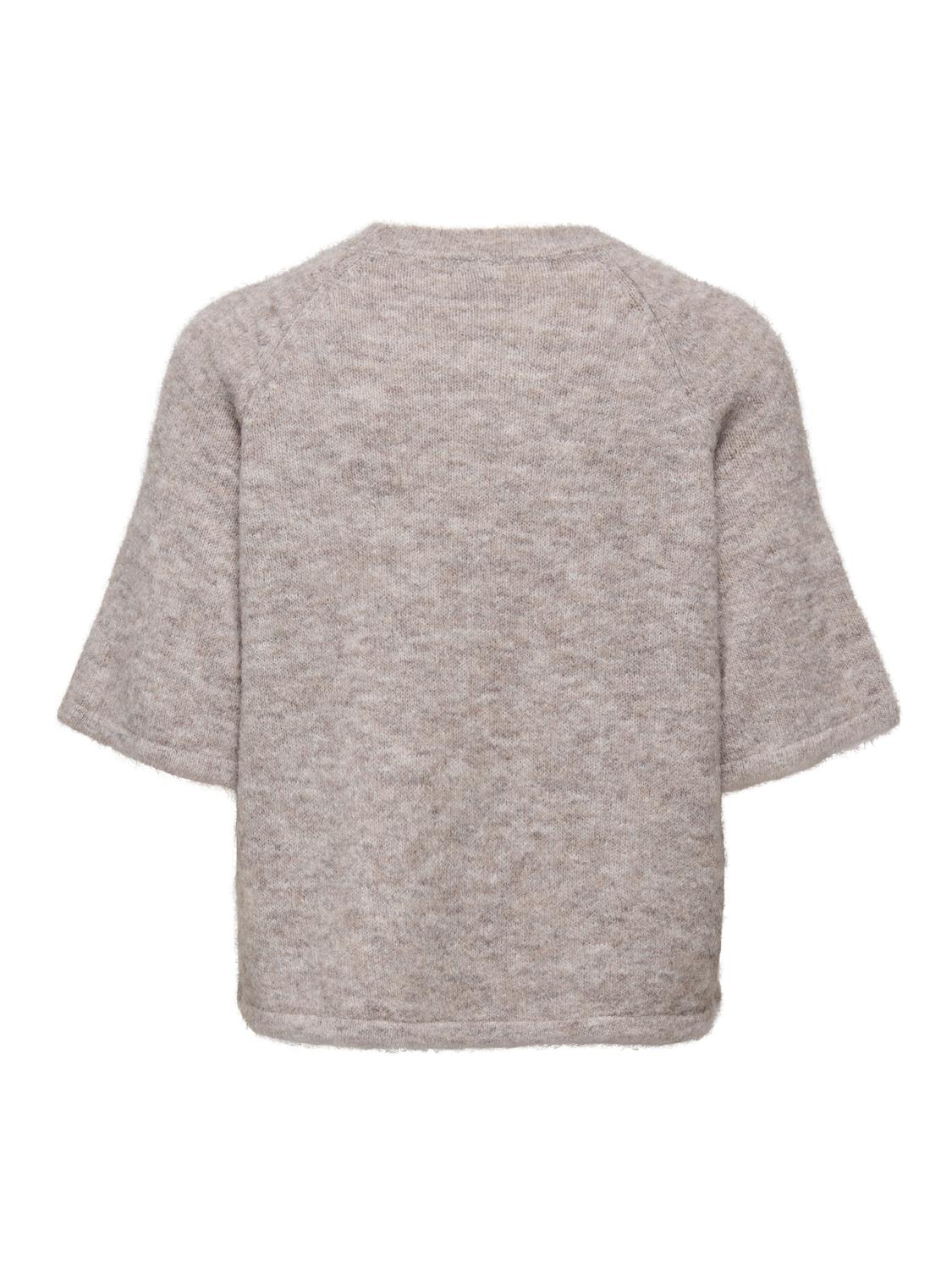 Onlazu 2/4 Raglan O-Neck Knt Beige