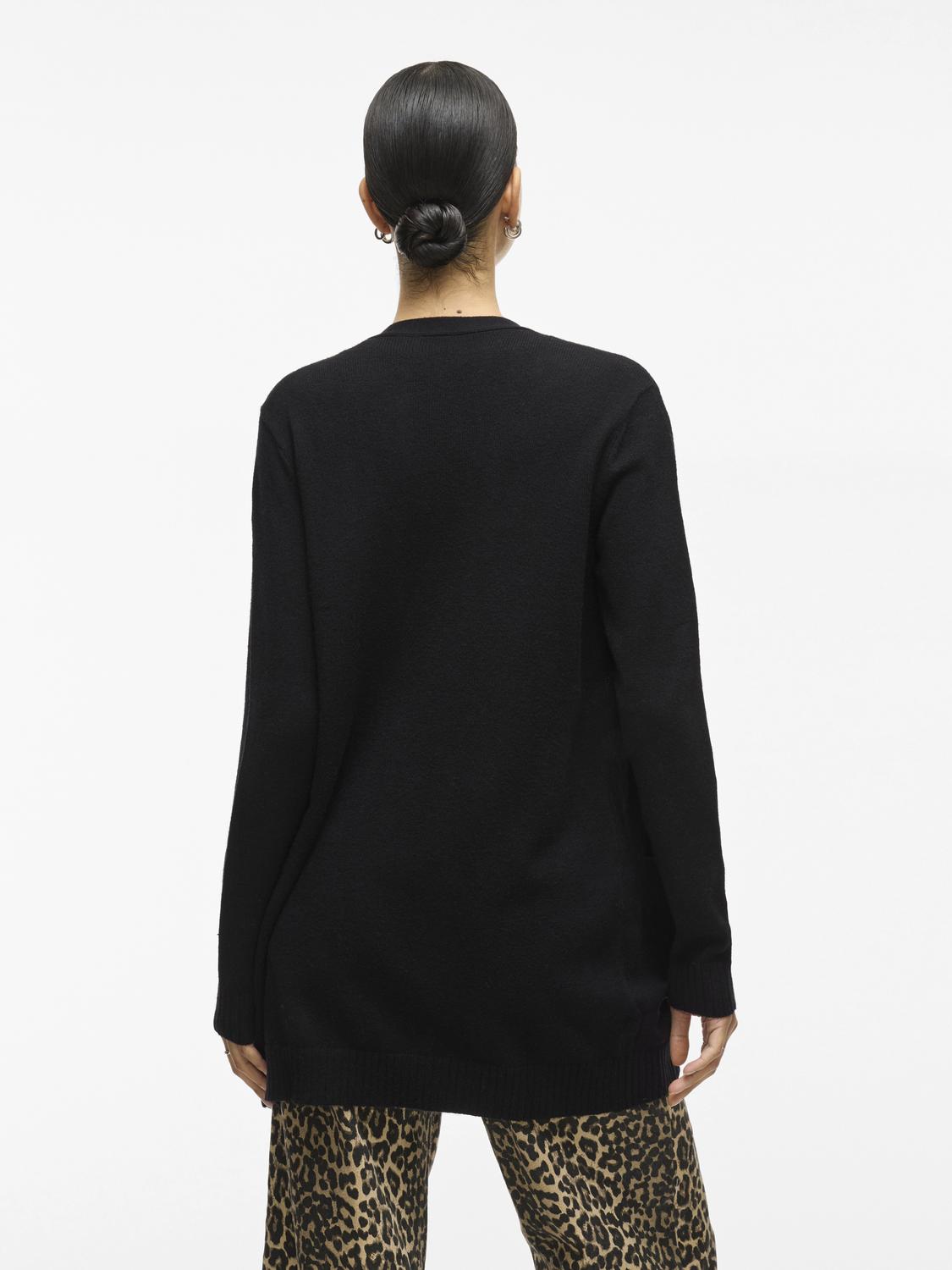 Viril Open L/s Knit Cardigan - Noos Sort