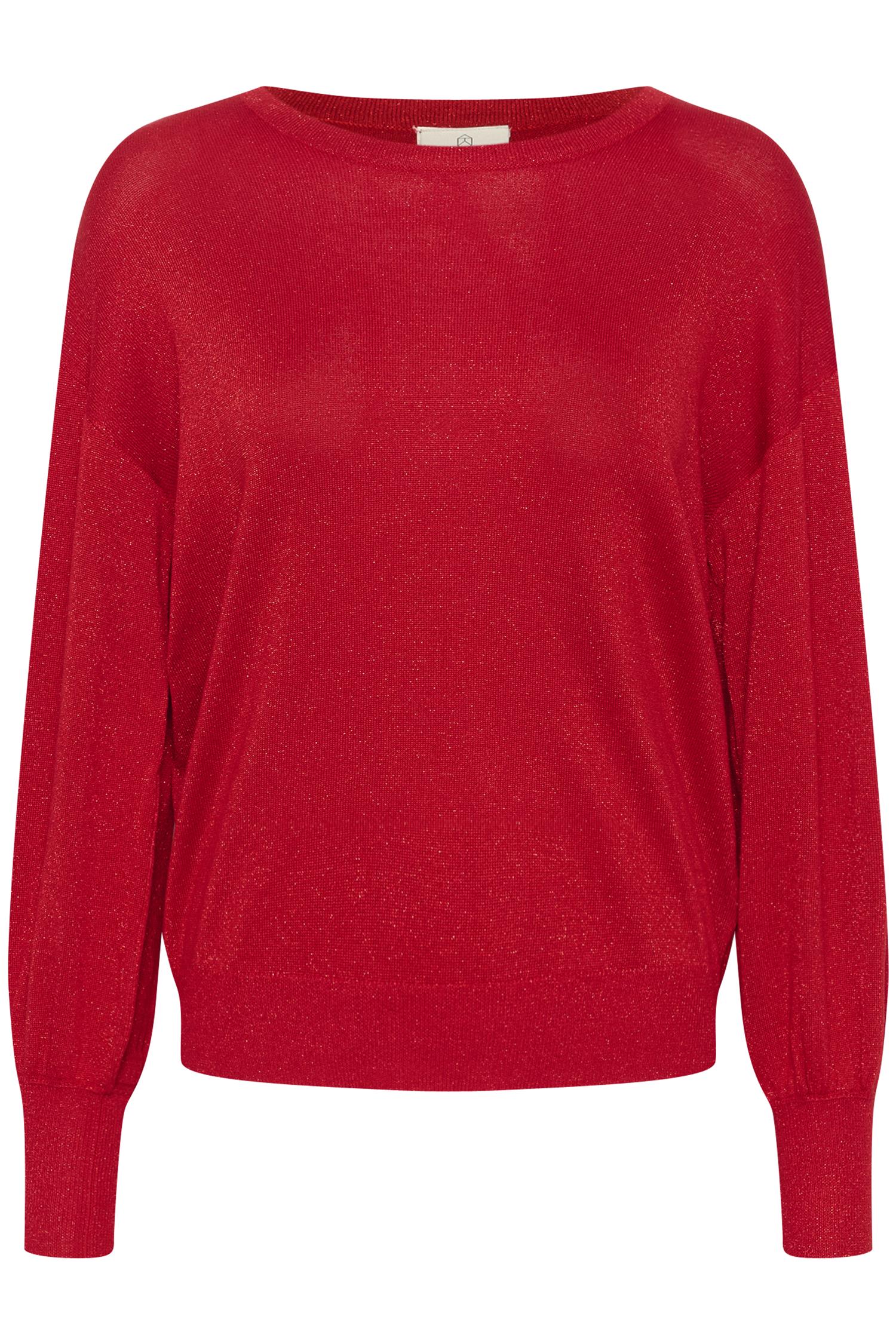 Karegina O-Neck Knit Haute Red