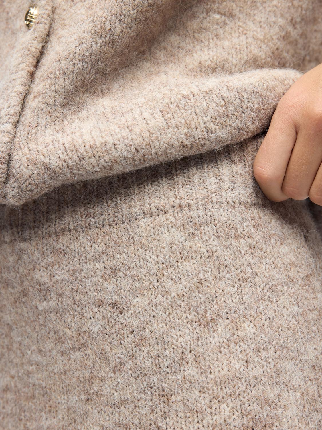 Objsaggia Mw Re Midi Knit Skirt Div Beige