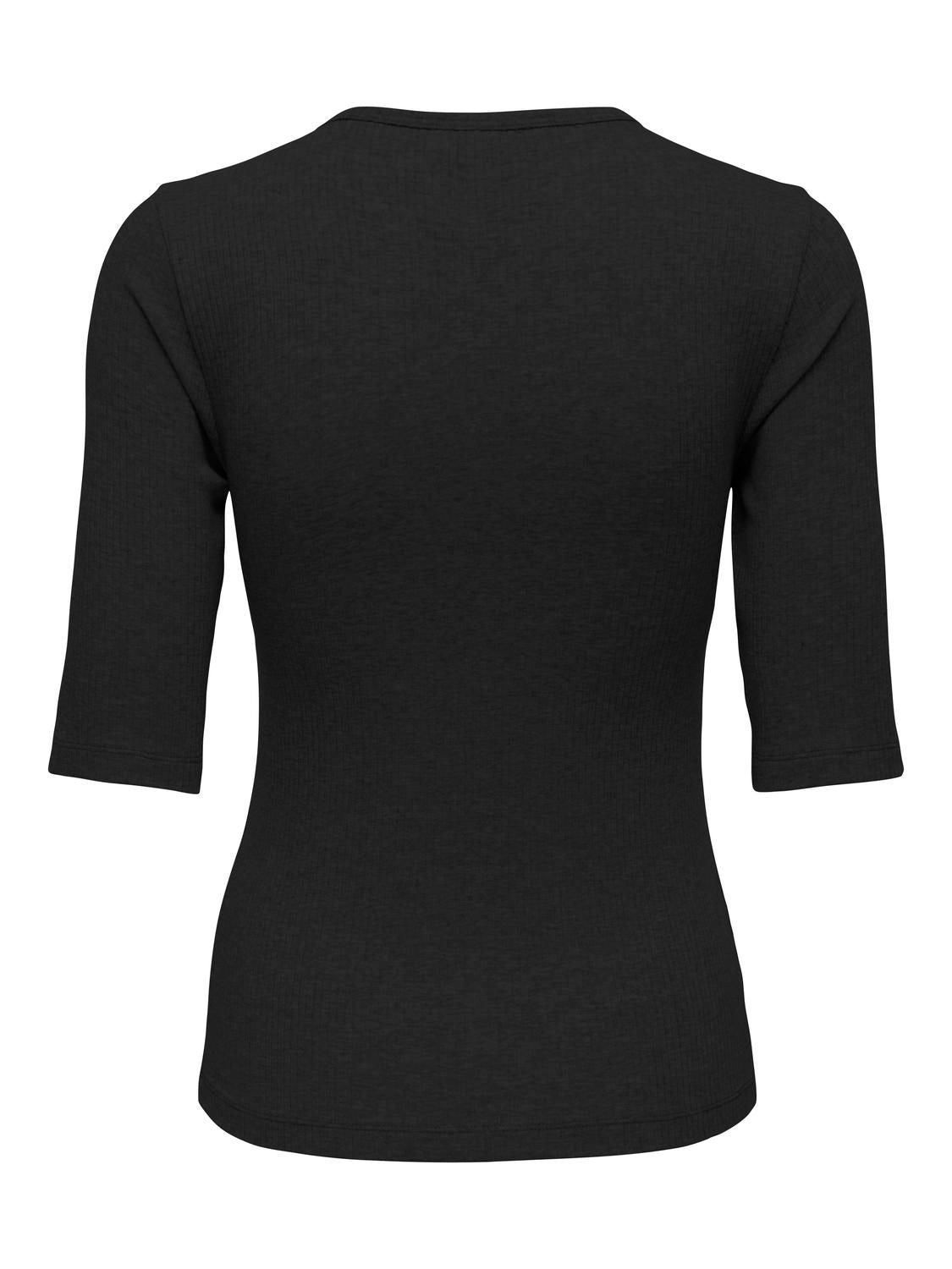 Jdyreno 2/4 O Neck Top Jrs Dia Sort
