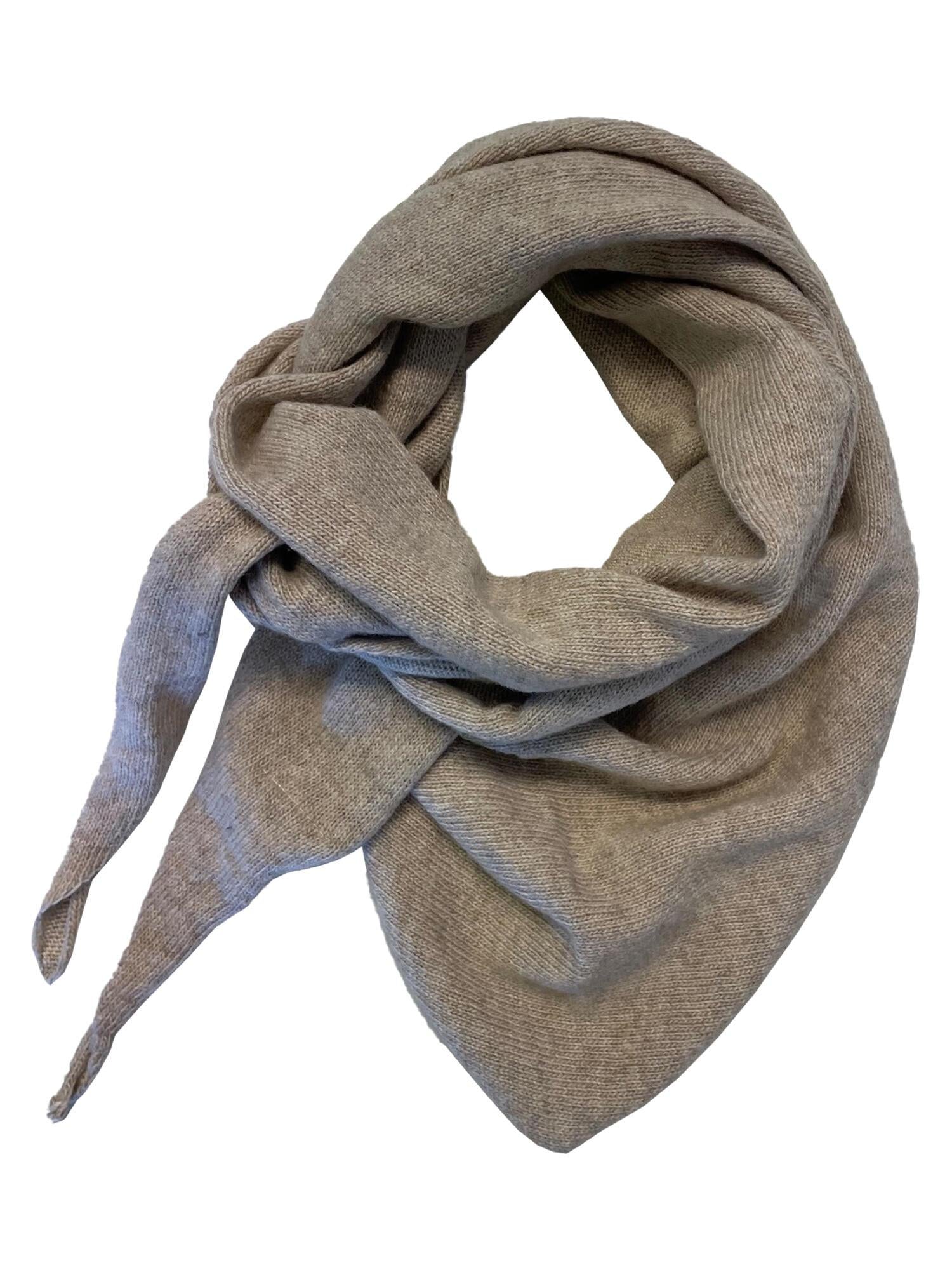 Dame Sjal ensfarget triangle Natur