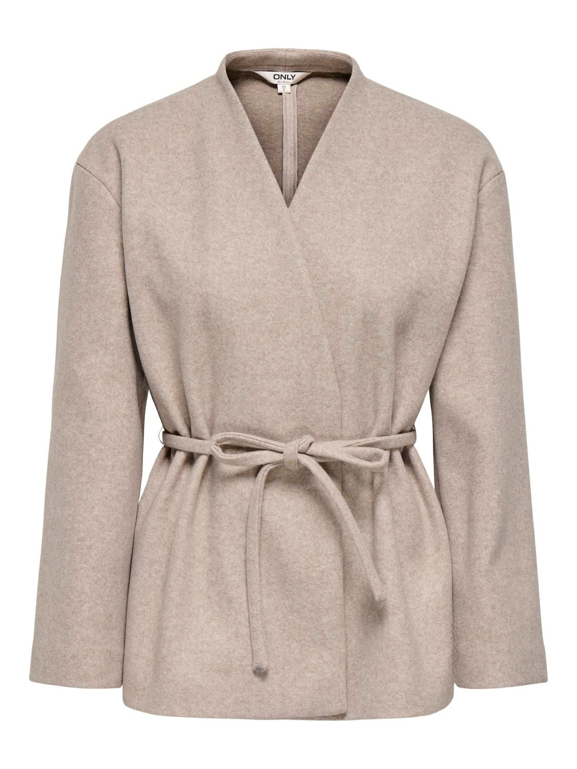 Onlfox-Trillion Belt Jacket Pnt Noos Beige