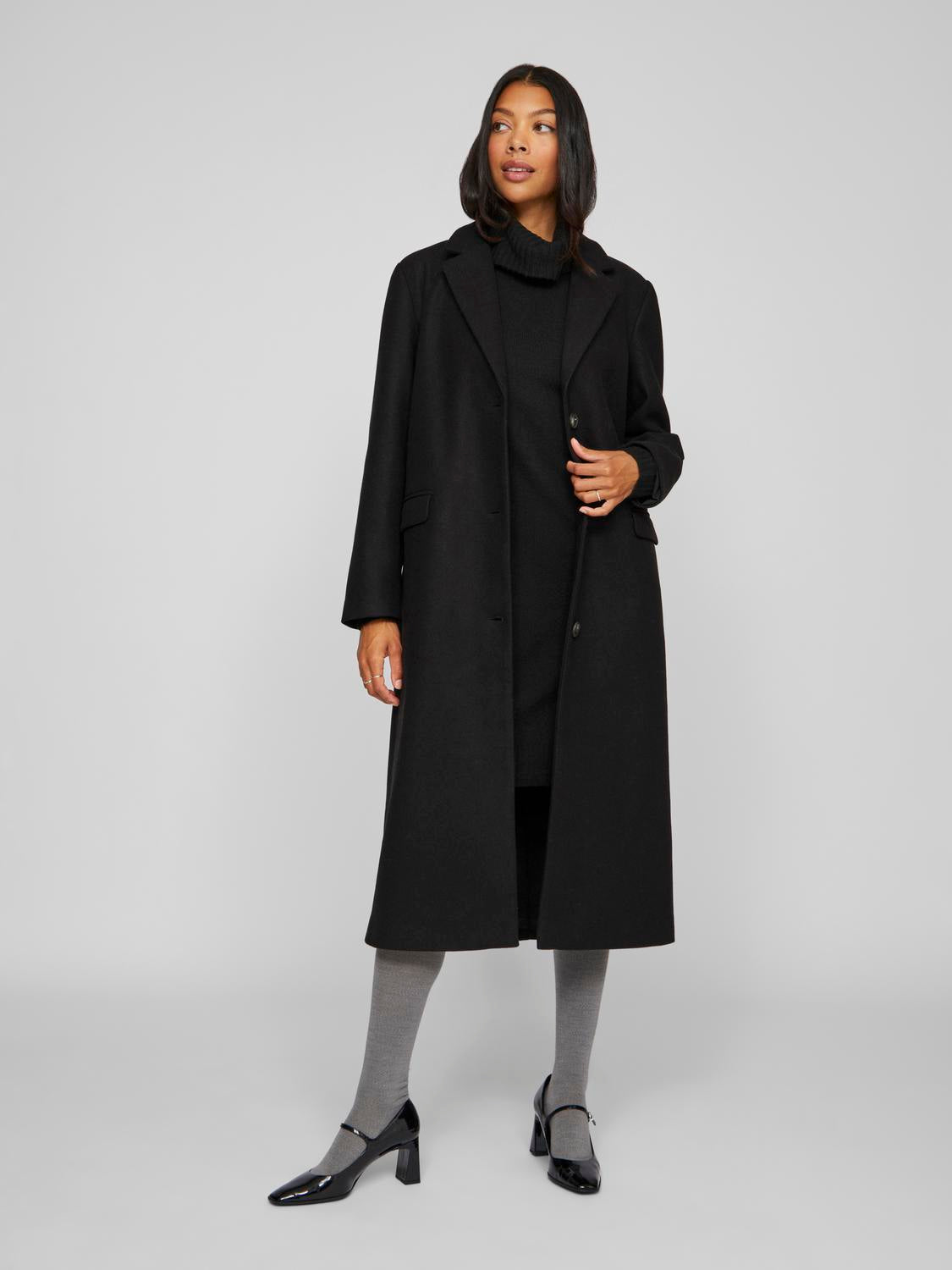 Visolo L/s Coat - Noos Sort