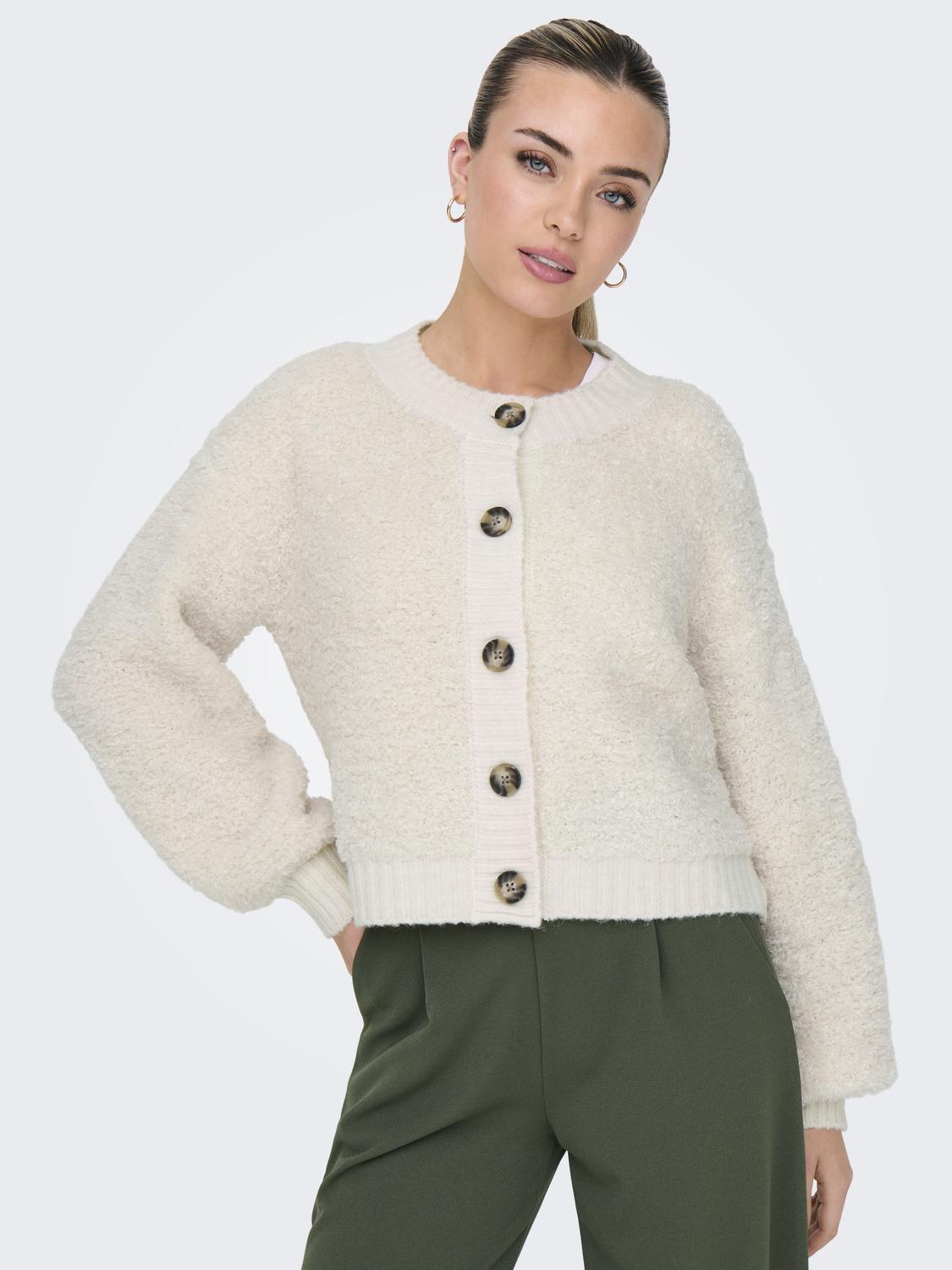 Jdyeira Life L/s Oneck Cardigan Knt Noos Lysegrå