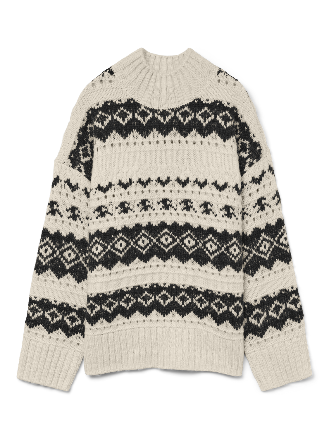 VMAMPLE LS HIGH NECK PULLOVER BOO Lysegrå