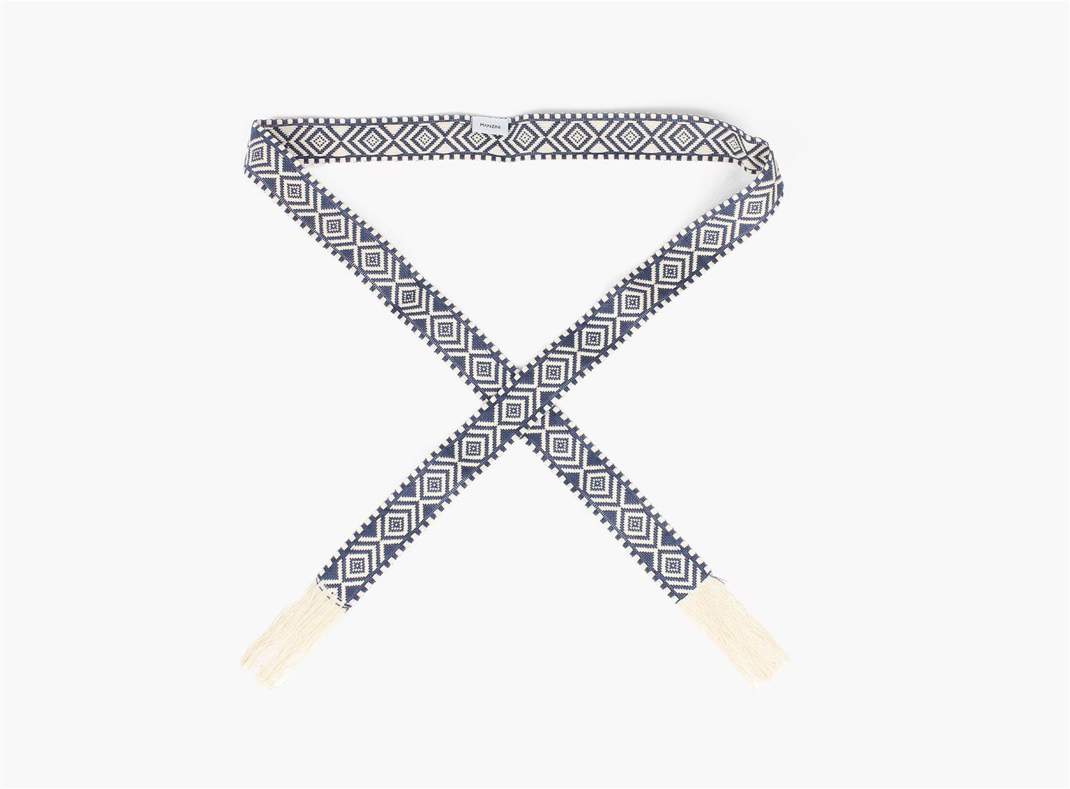 MANZINI Knytebelte med Frynser Marine