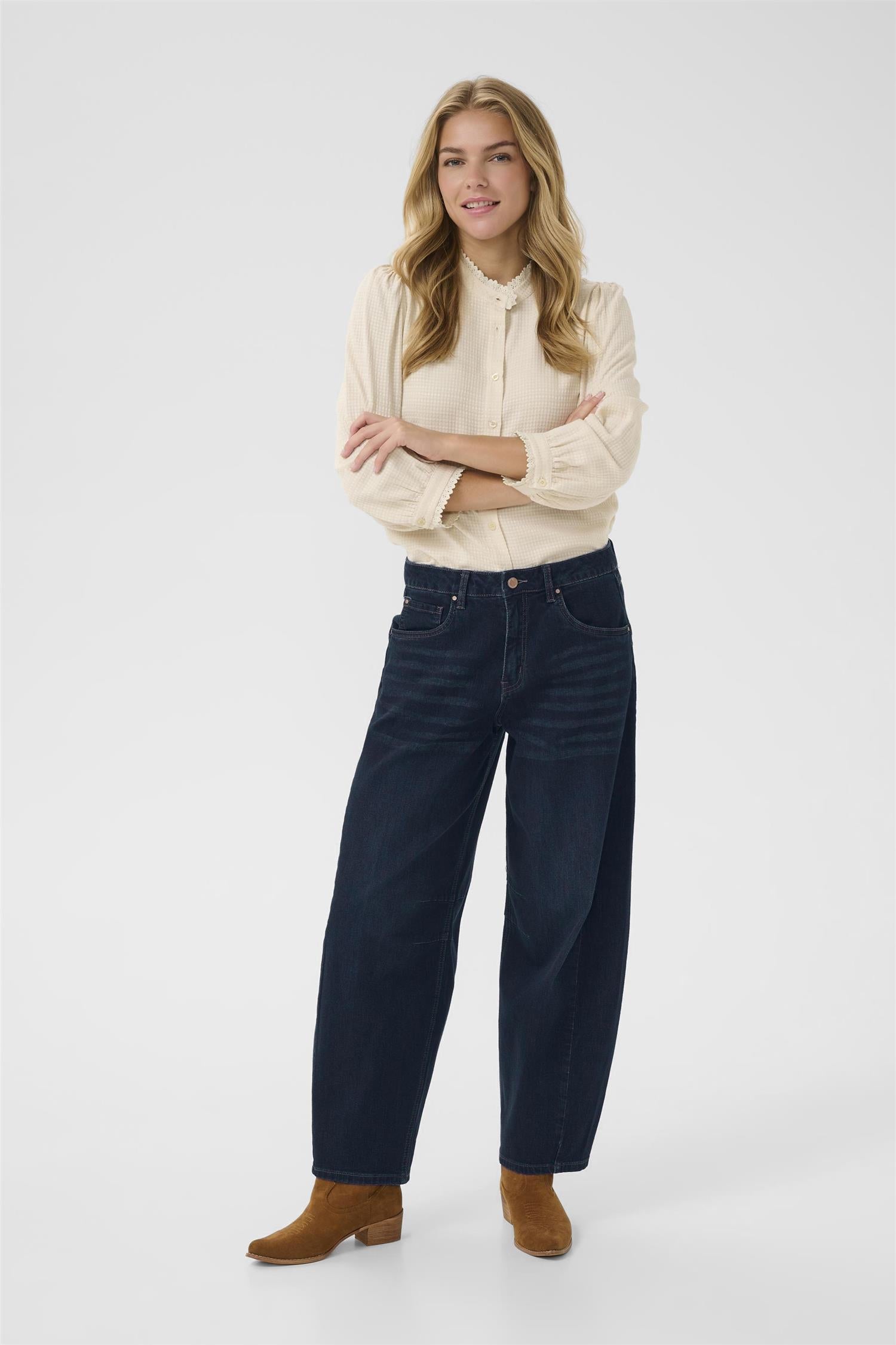 Crbahren Ankl Balloon Jeans-Relaxed Fit Garland Dark Blue Denim